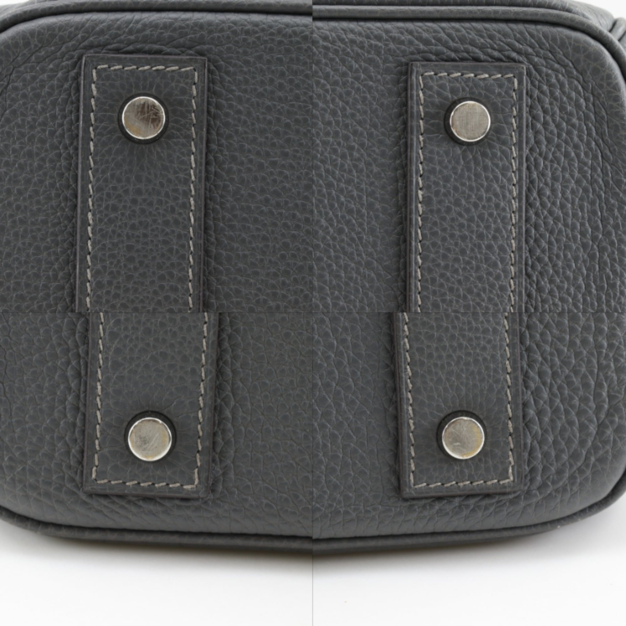 Hermes Haute A Courroies Vert Fonce Togo Leather Handbag (Pre-Owned)