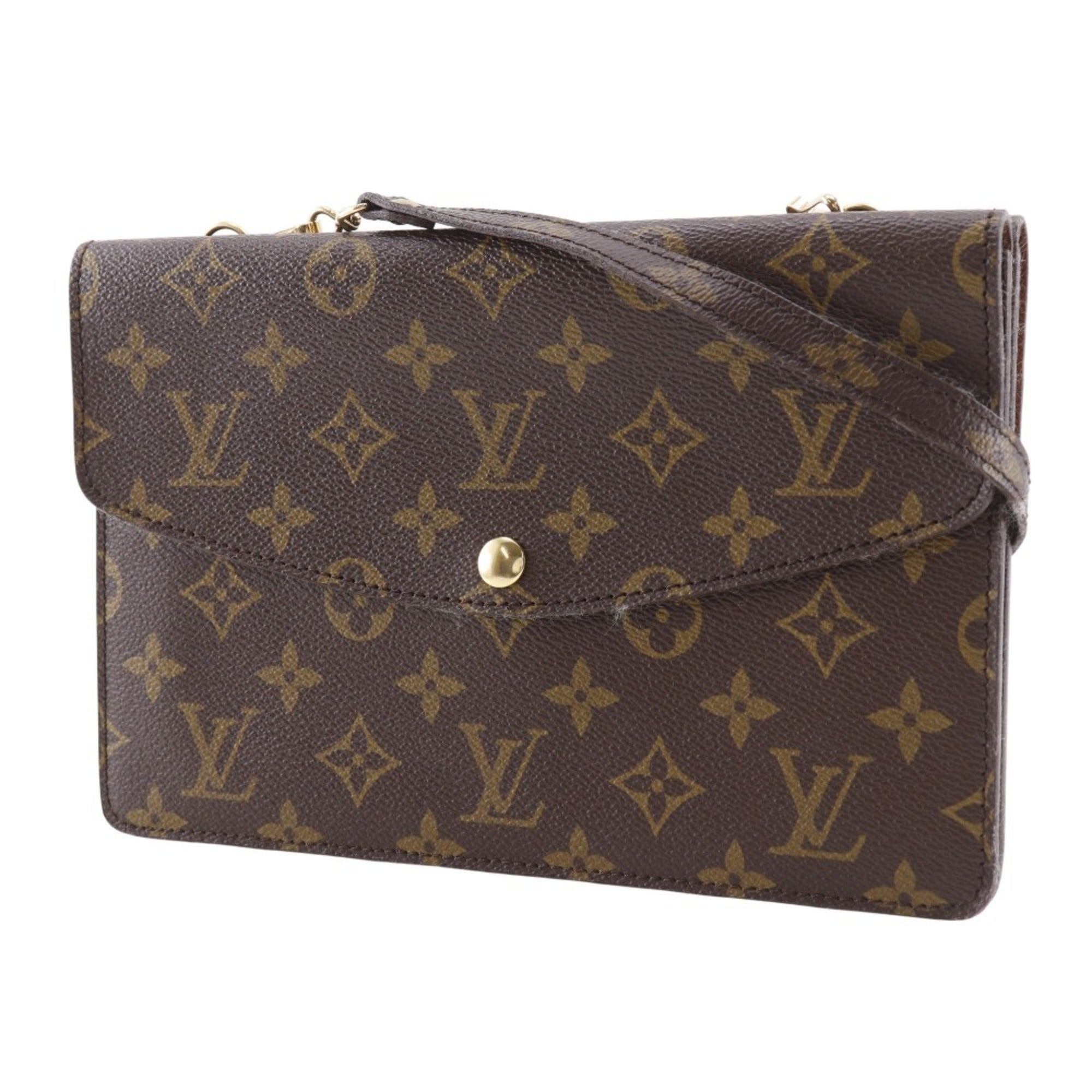 Louis Vuitton Brown Monogram Canvas Shoulder Bag (Pre-Owned)