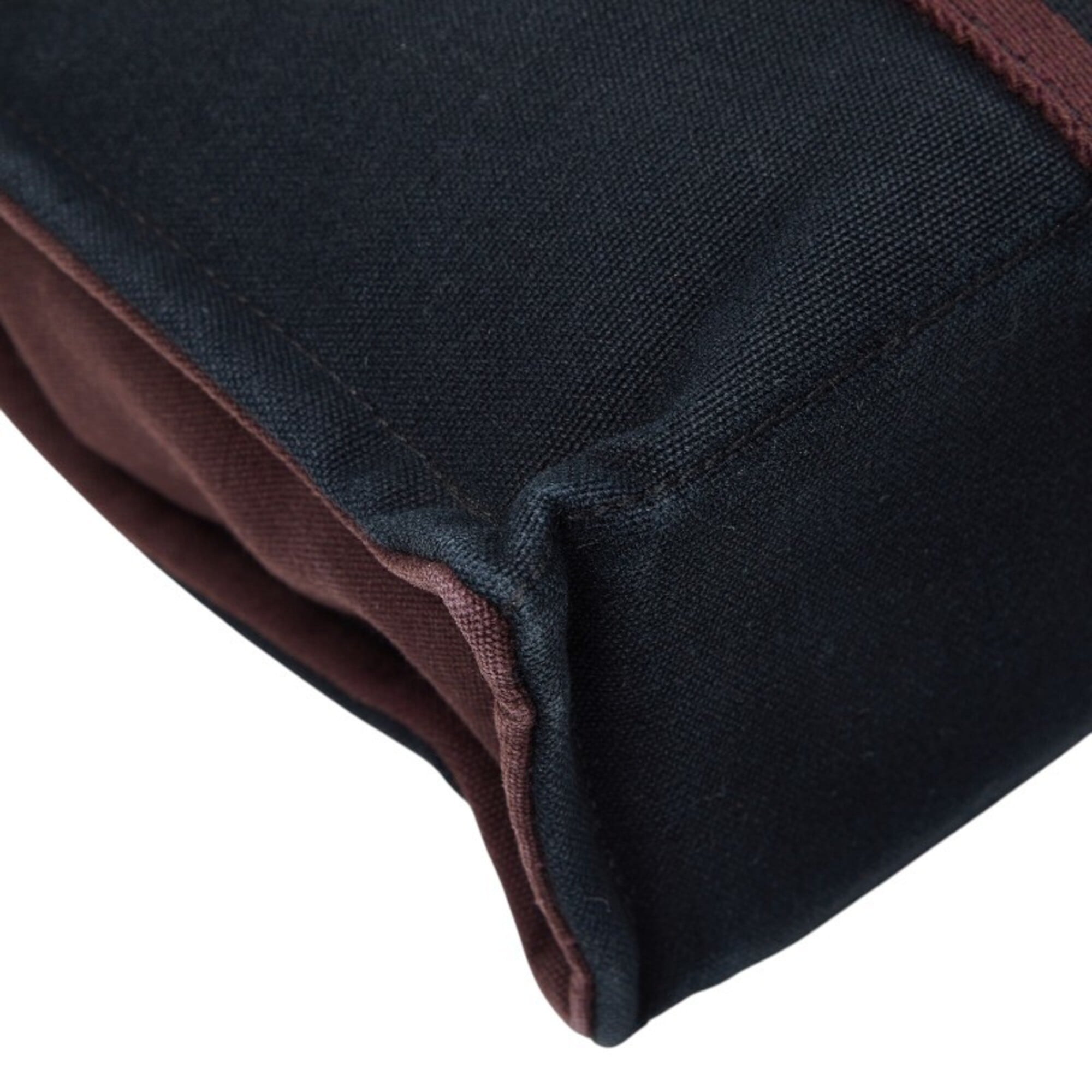 Hermes Black Bordeaux Cotton Handbag Tote Bag (Pre-Owned)