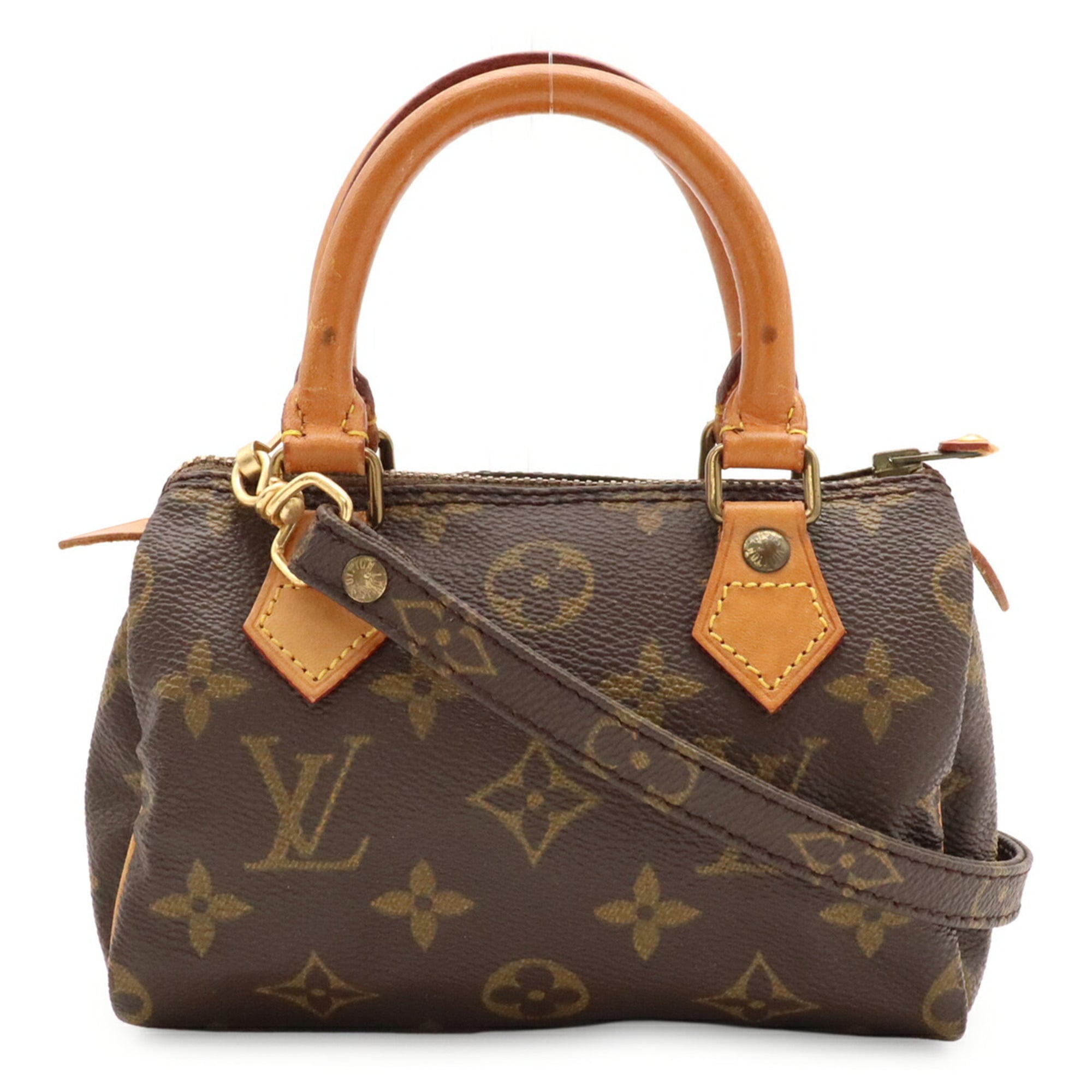 Louis Vuitton Brown Monogram Mini Handbag Pouch Shoulder Bag (Pre-Owned)