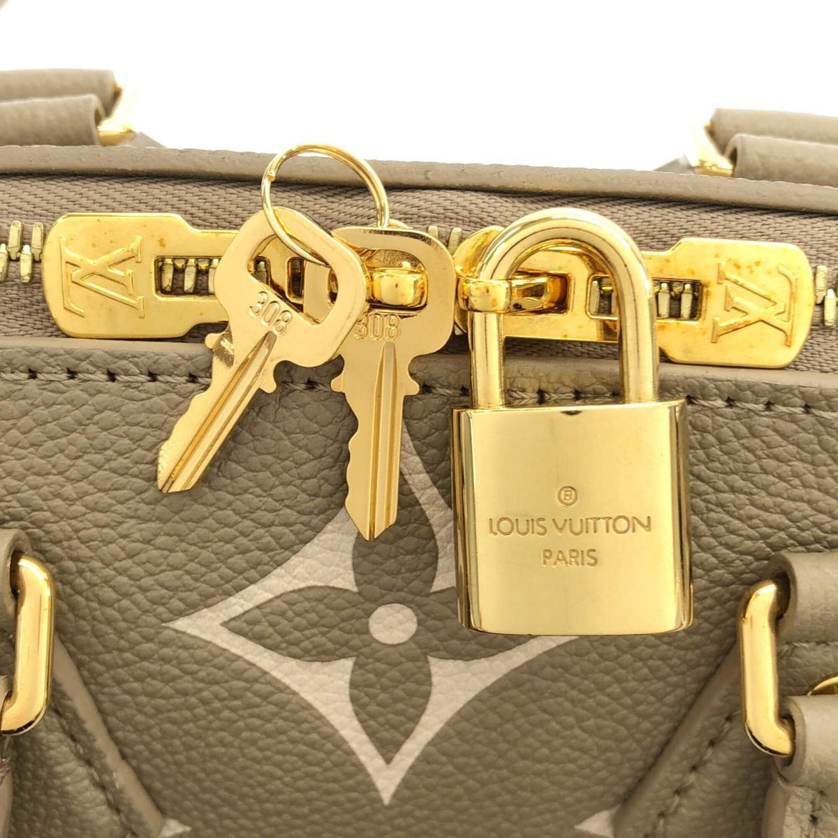 Louis Vuitton Cream Tourterelle Leather Boston Bag (Pre-Owned)