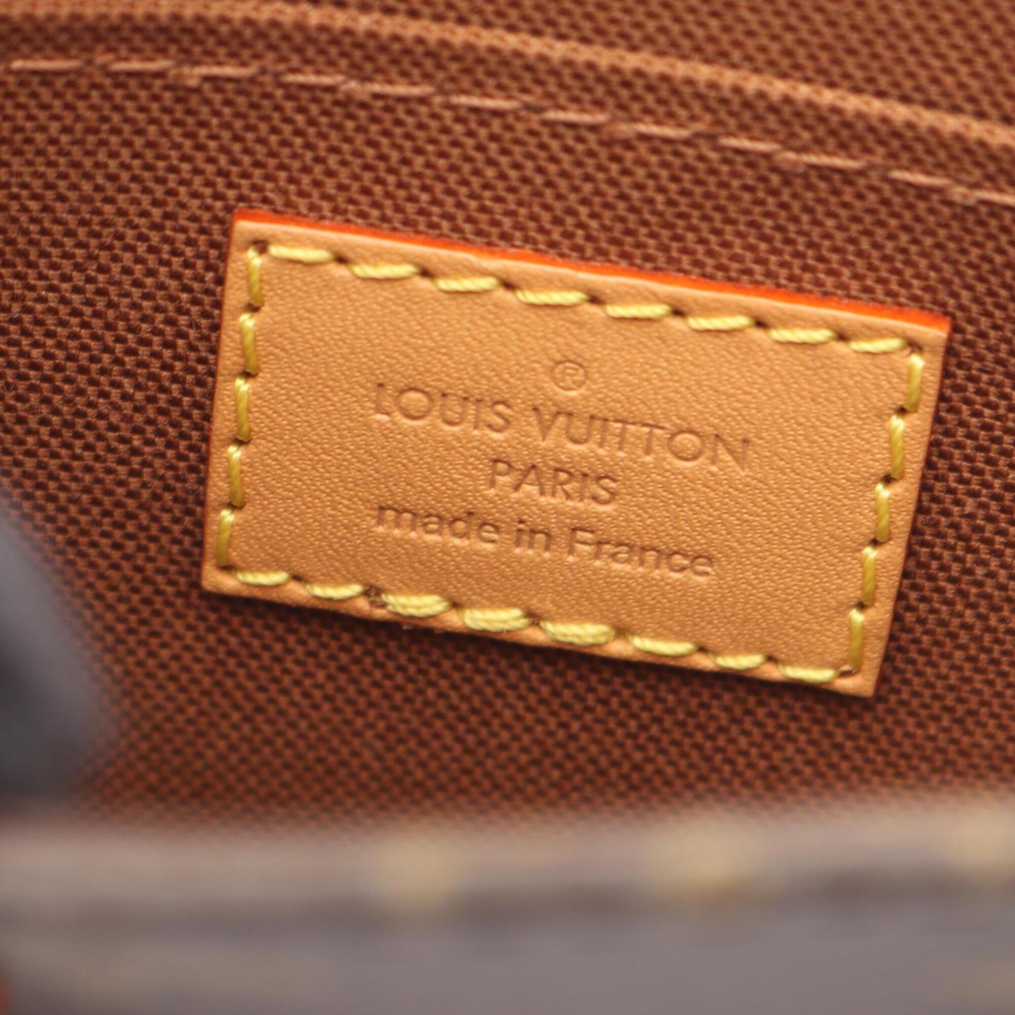 Louis Vuitton Brown Monogram Coated Canvas Leather Handbag (Pre-Owned)