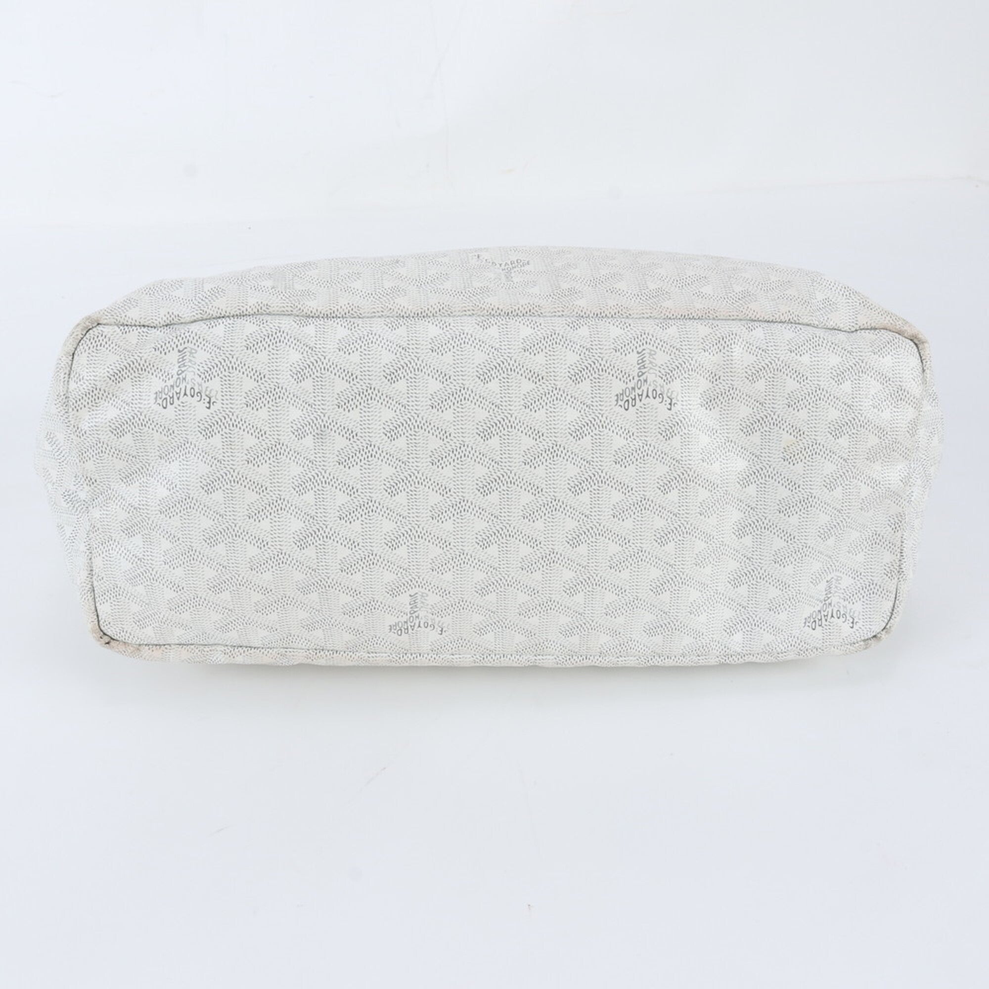 Goyard White Leather Handbag Shoulder Bag Tote Bag (Pre-Owned)
