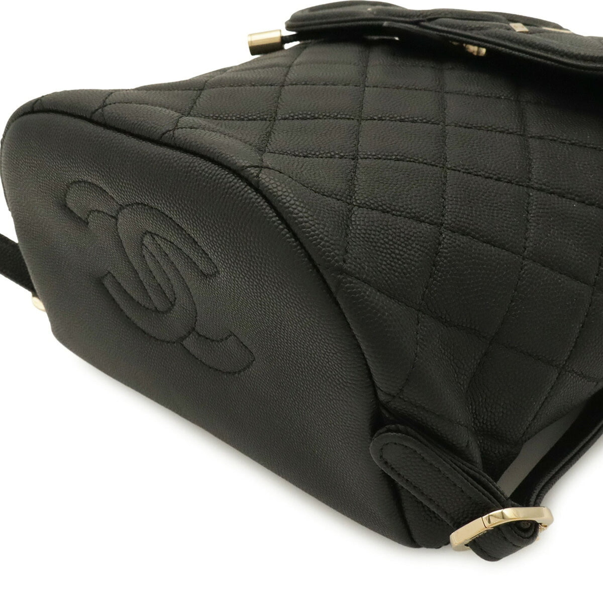 Chanel Black Grained Calfskin Backpack (Pre-Owned)