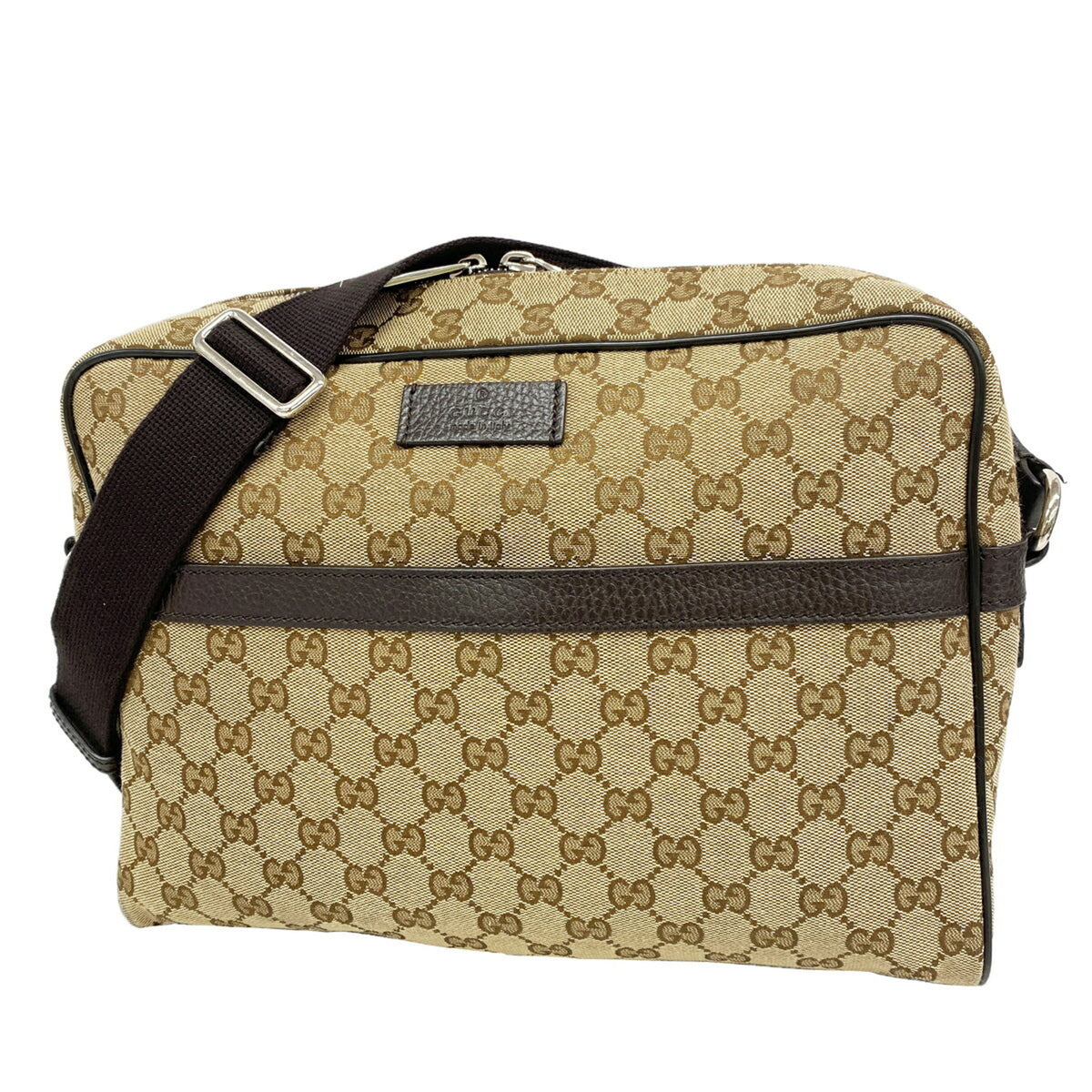 Gucci Beige Canvas Shoulder Bag (Pre-Owned)