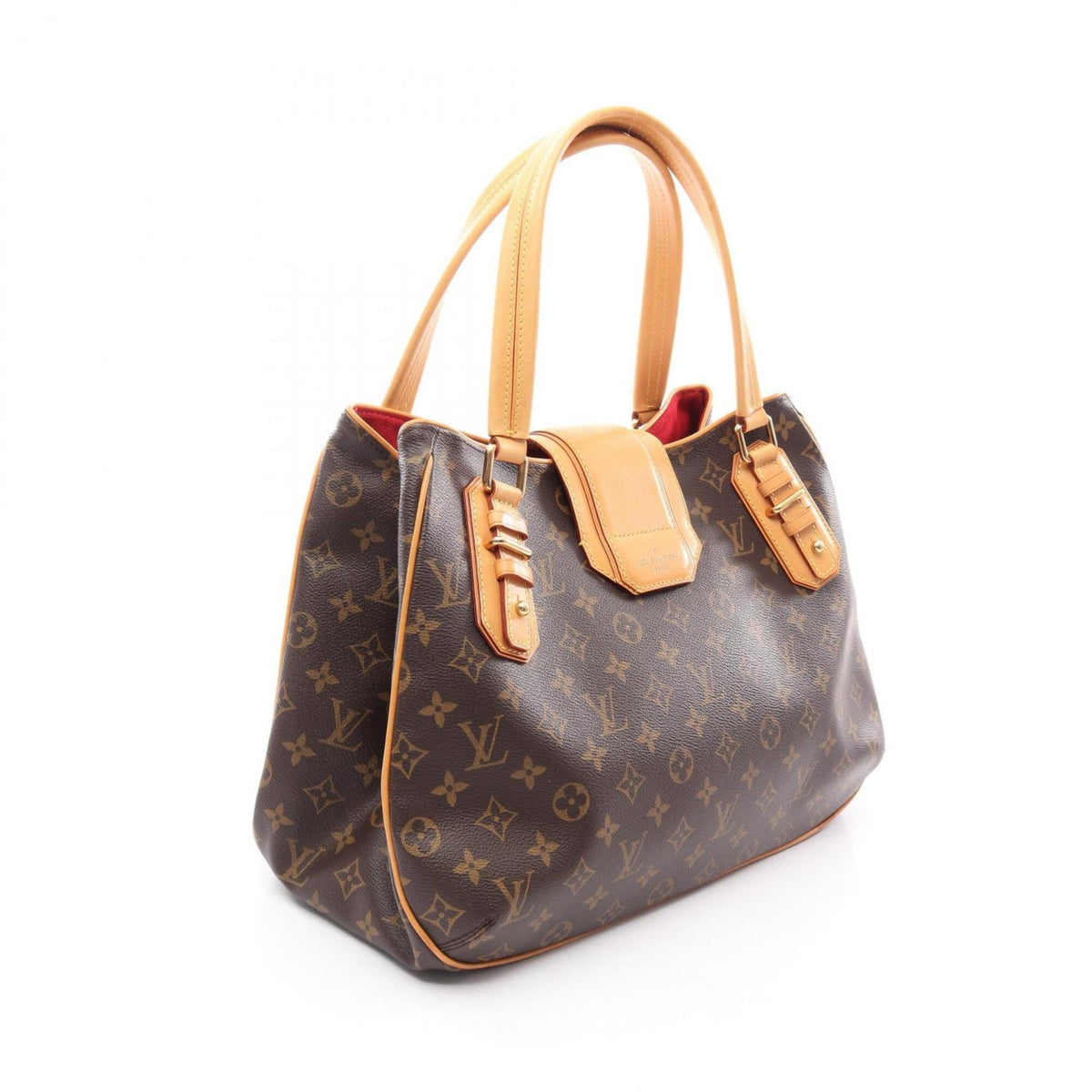 Louis Vuitton Brown Monogram Coated Canvas Leather Handbag (Pre-Owned)
