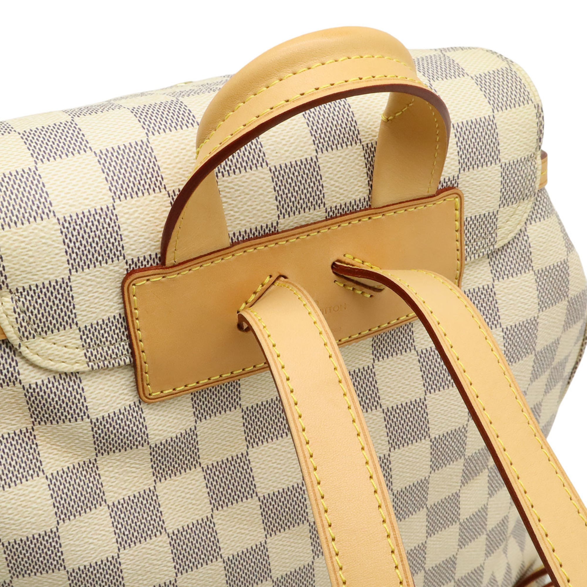 Louis Vuitton Damier Azur Ivory Damier Azur Canvas Pvc Backpack Shoulder Bag (Pre-Owned)