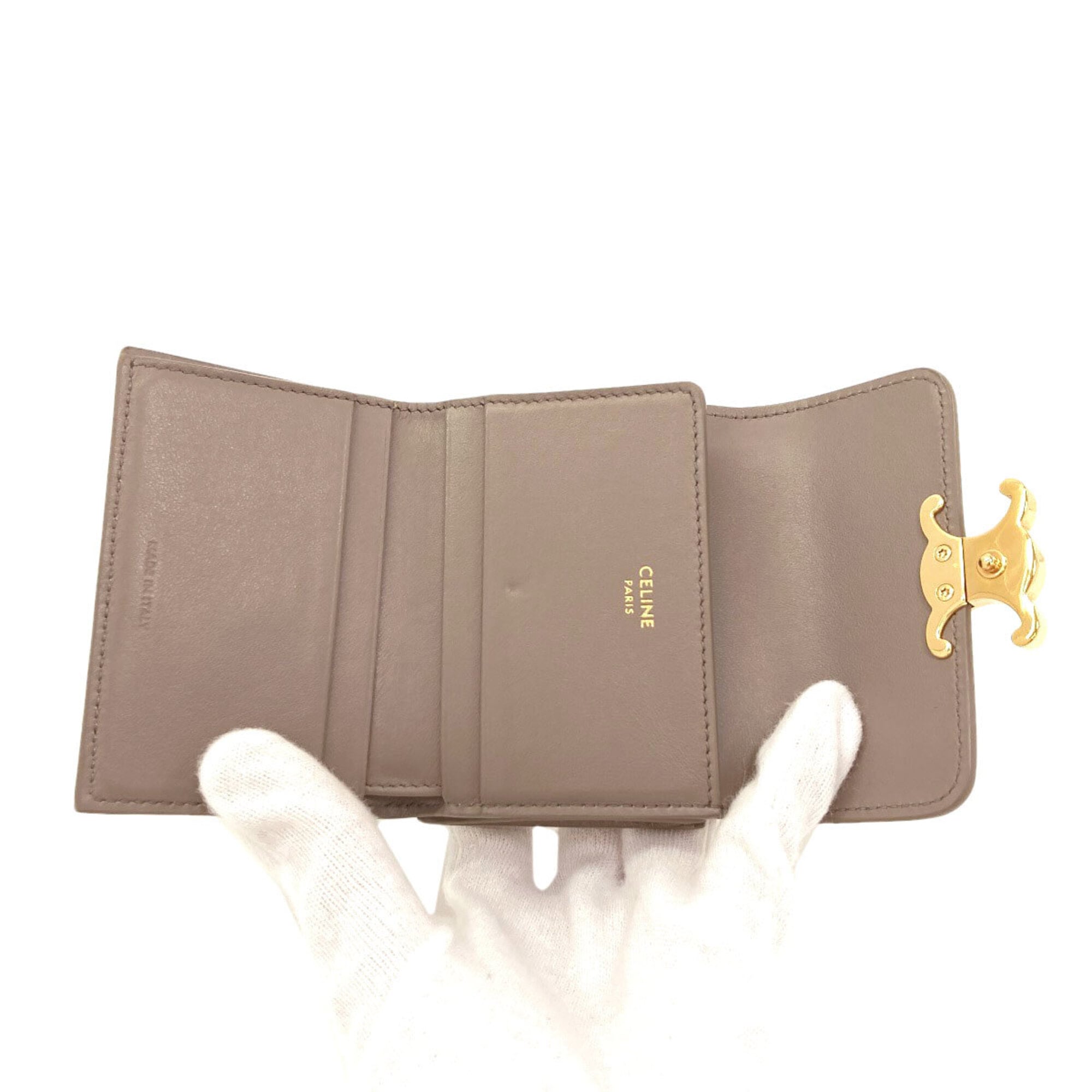 Celine Leather Wallet (Tri-Fold) (Pre-Owned)