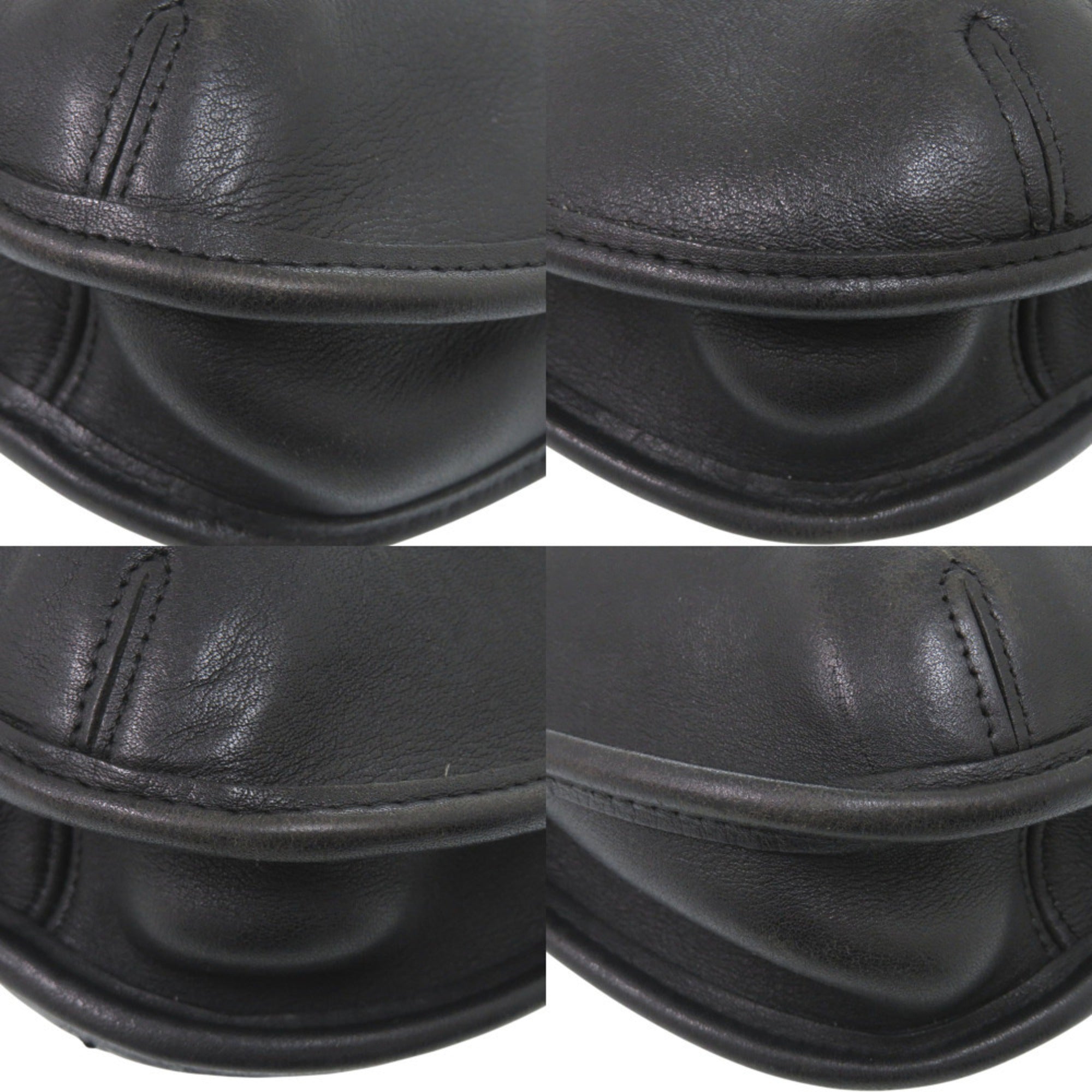 Coach Black Leather Handbag (Pre-Owned)