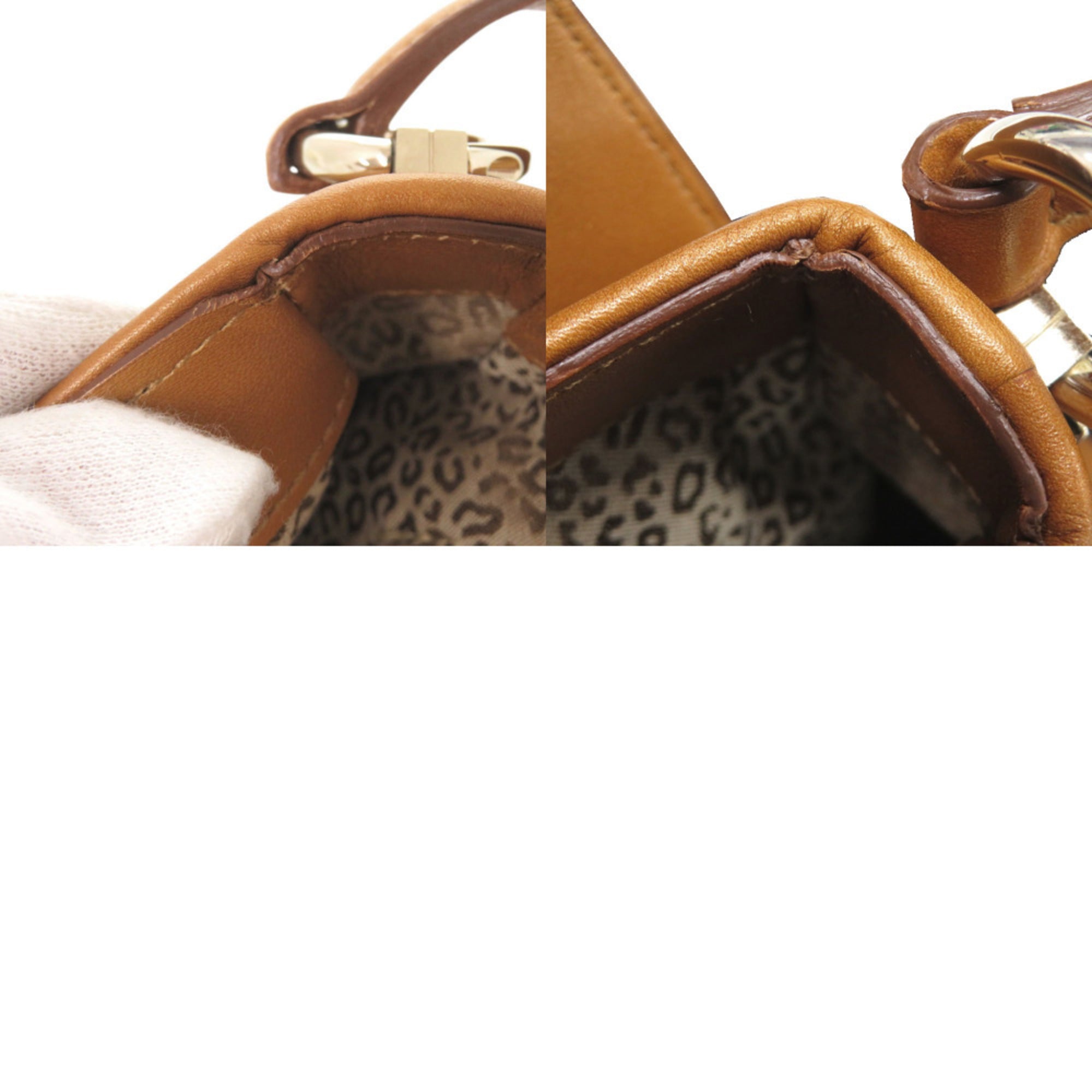 Cartier Camel Leather Shoulder Bag (Pre-Owned)