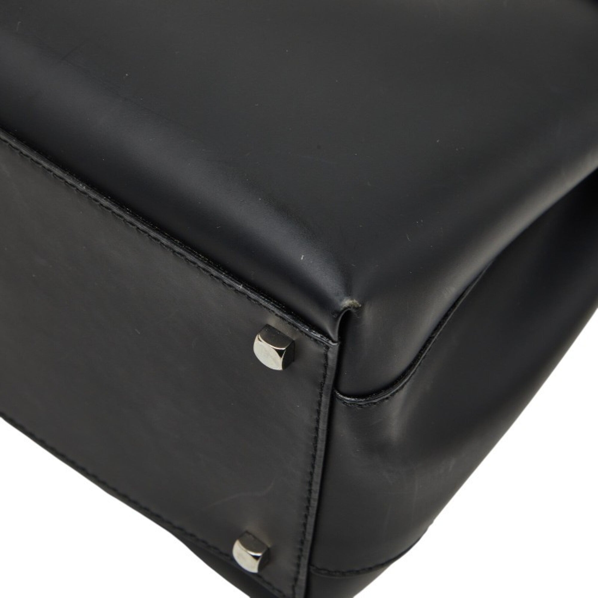 Salvatore Ferragamo Black Leather Handbag (Pre-Owned)