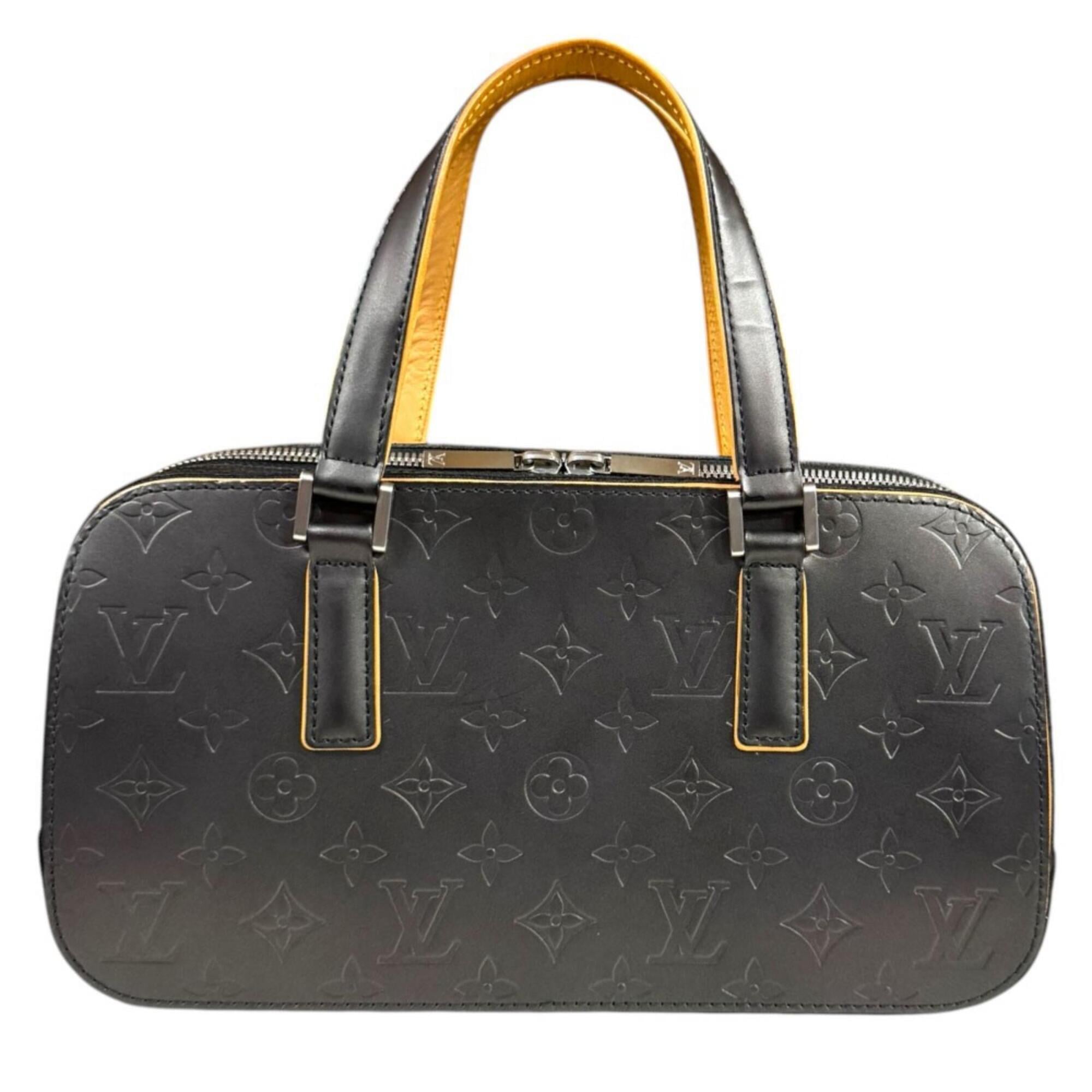 Louis Vuitton Gray Noir Monogram Mat Handbag (Pre-Owned)
