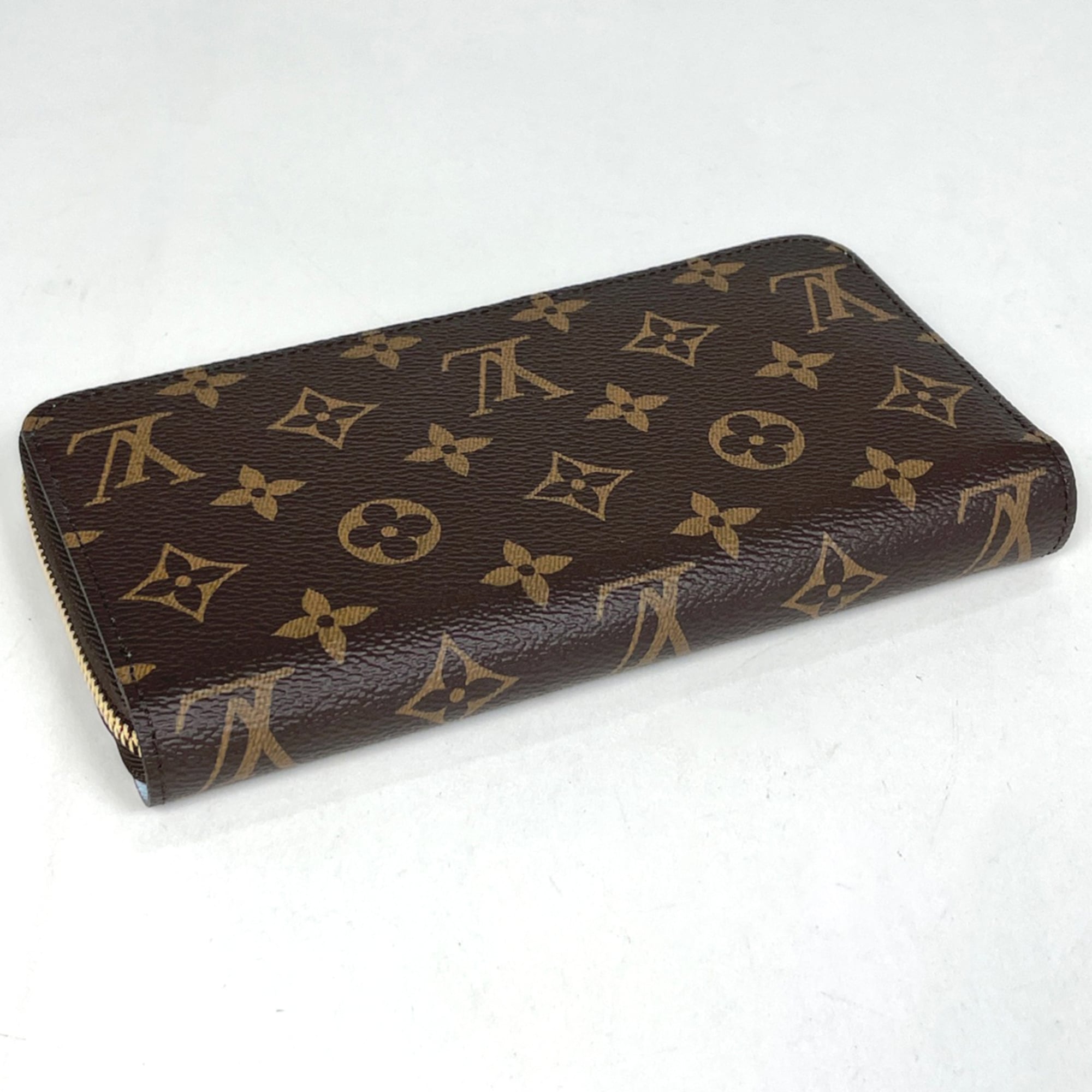 Louis Vuitton Brown Monogram Sky Blue Monogram Long Wallet (Bi-Fold) (Pre-Owned)