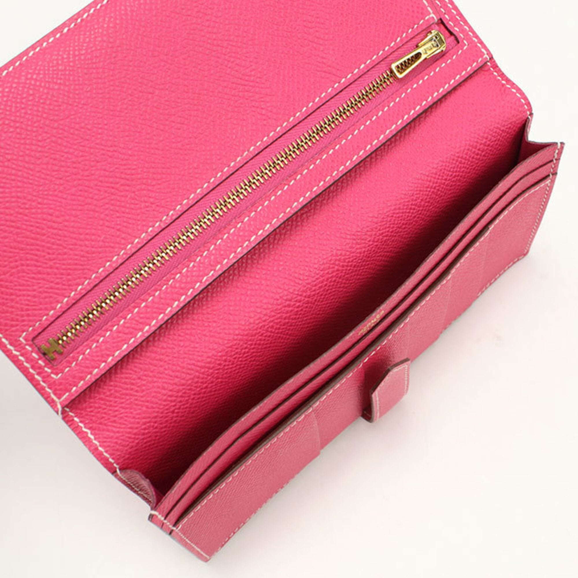 Hermes Pink Rose Tyrien Long Wallet (Bi-Fold) (Pre-Owned)