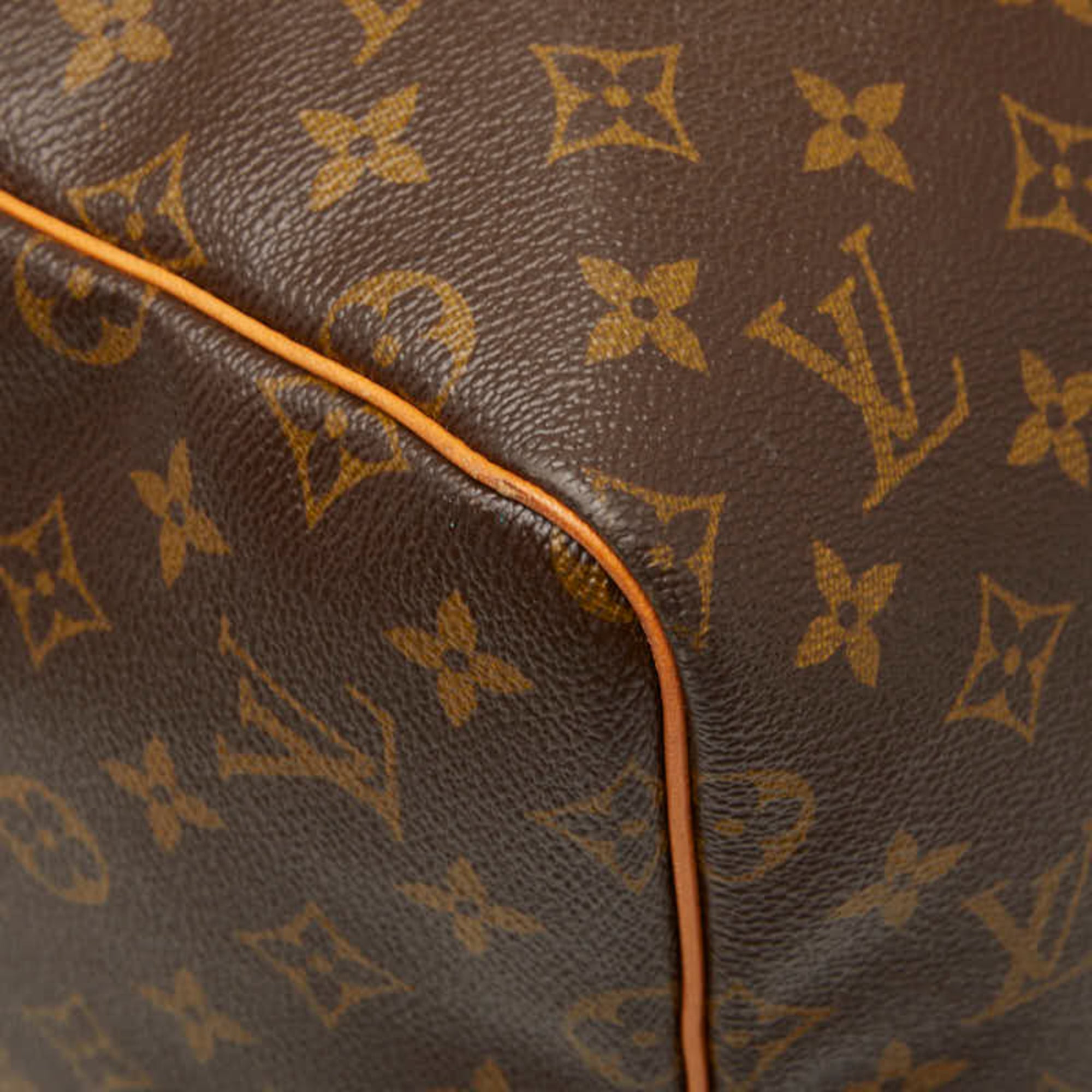 Louis Vuitton Brown Pvc Leather Boston Bag (Pre-Owned)
