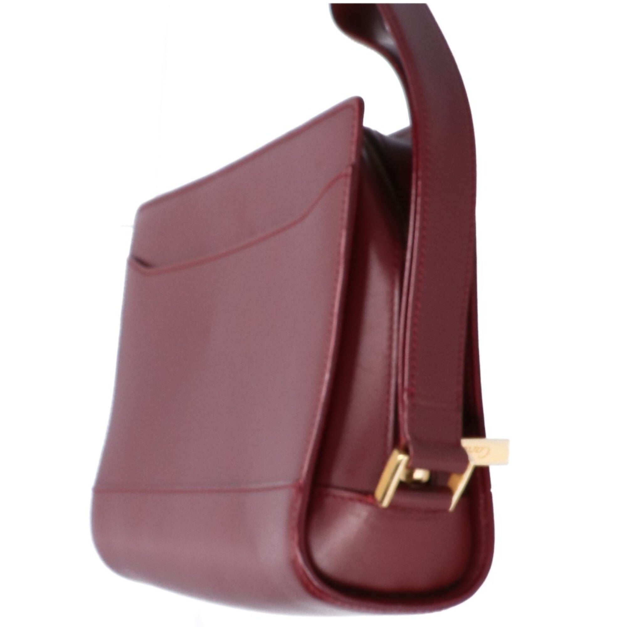 Cartier Bordeaux Leather Clutch Bag (Pre-Owned)