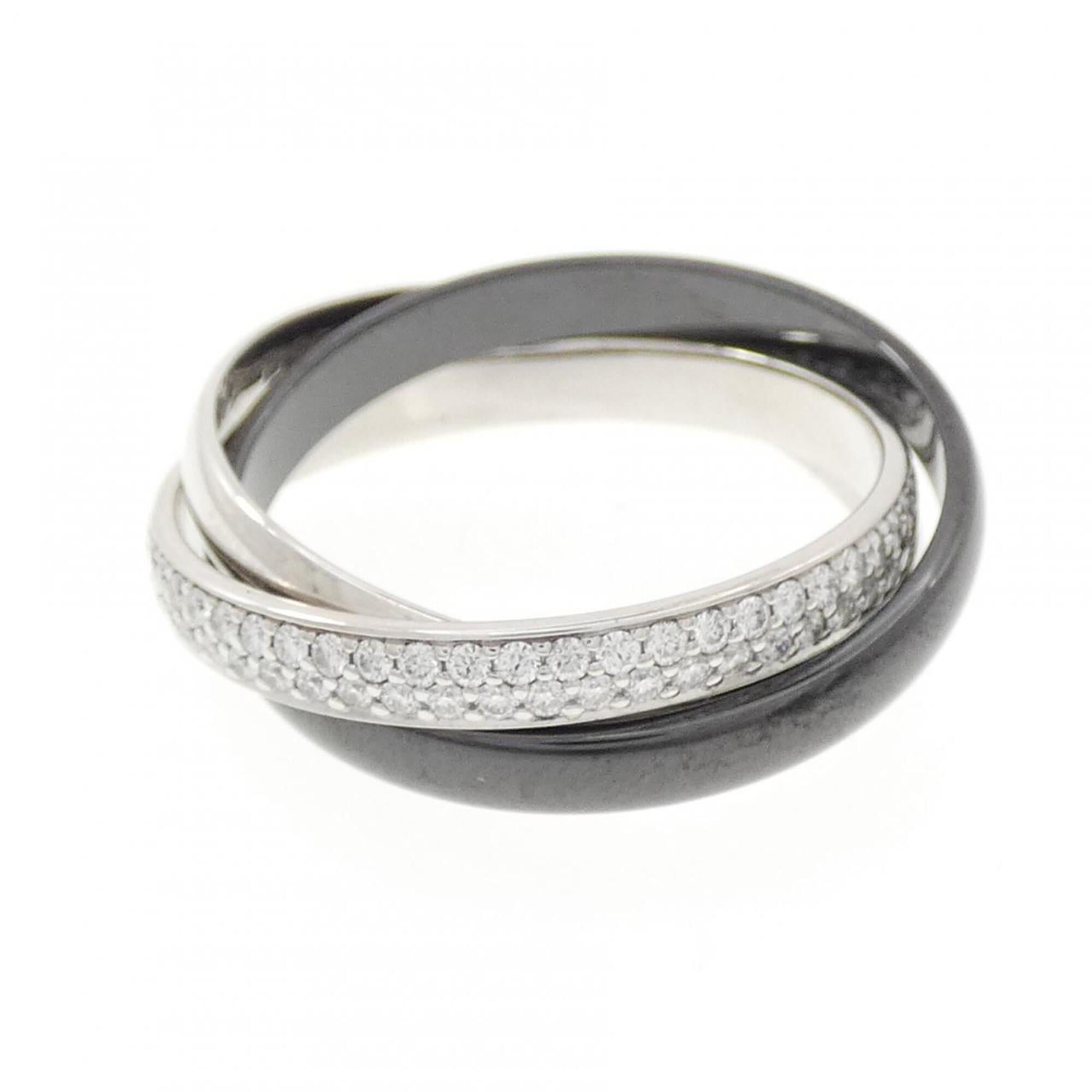 Cartier White Gold (18K) Ceramic Platinum 950 Band Ring (Pre-Owned)