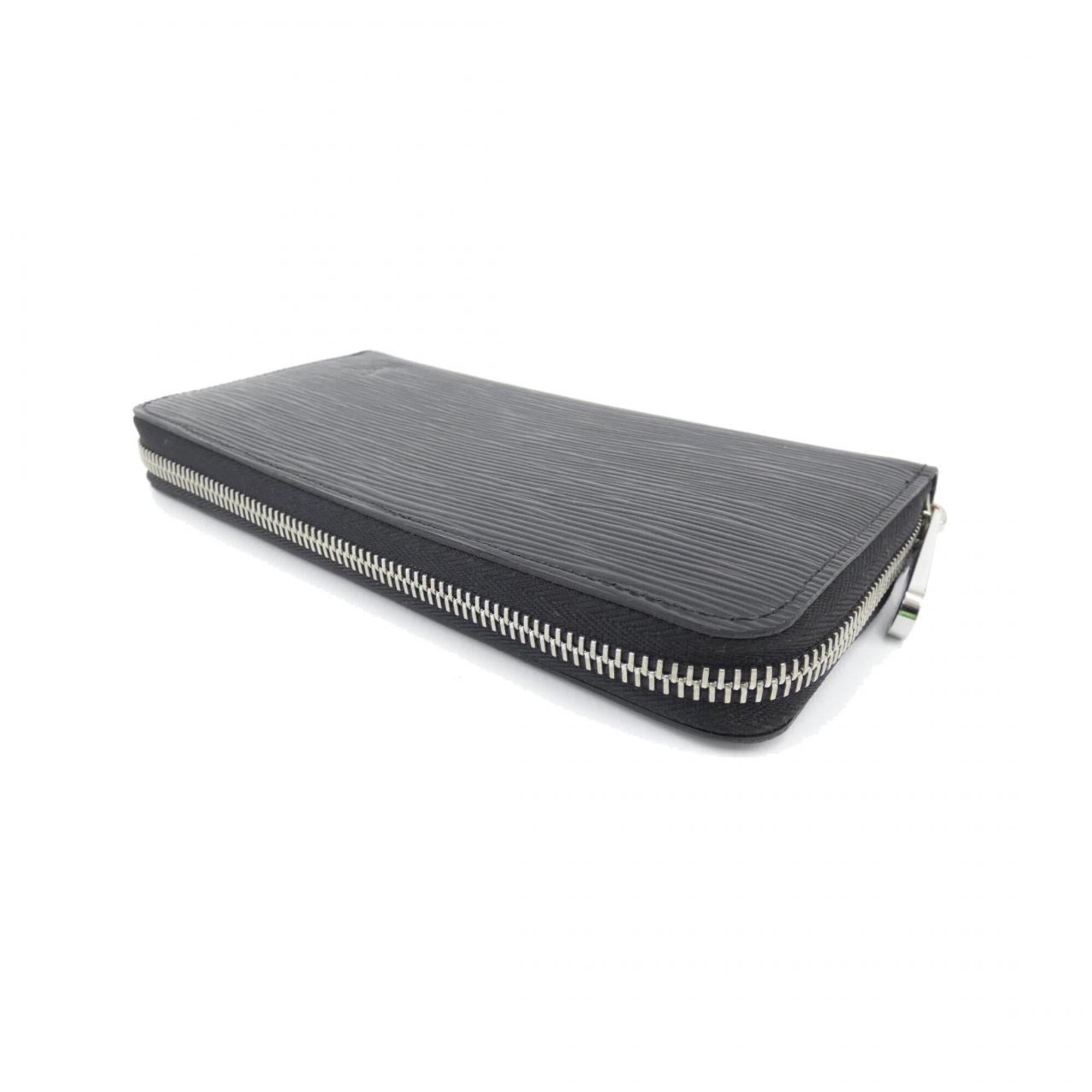 Louis Vuitton Black Leather Long Wallet (Bi-Fold) (Pre-Owned)