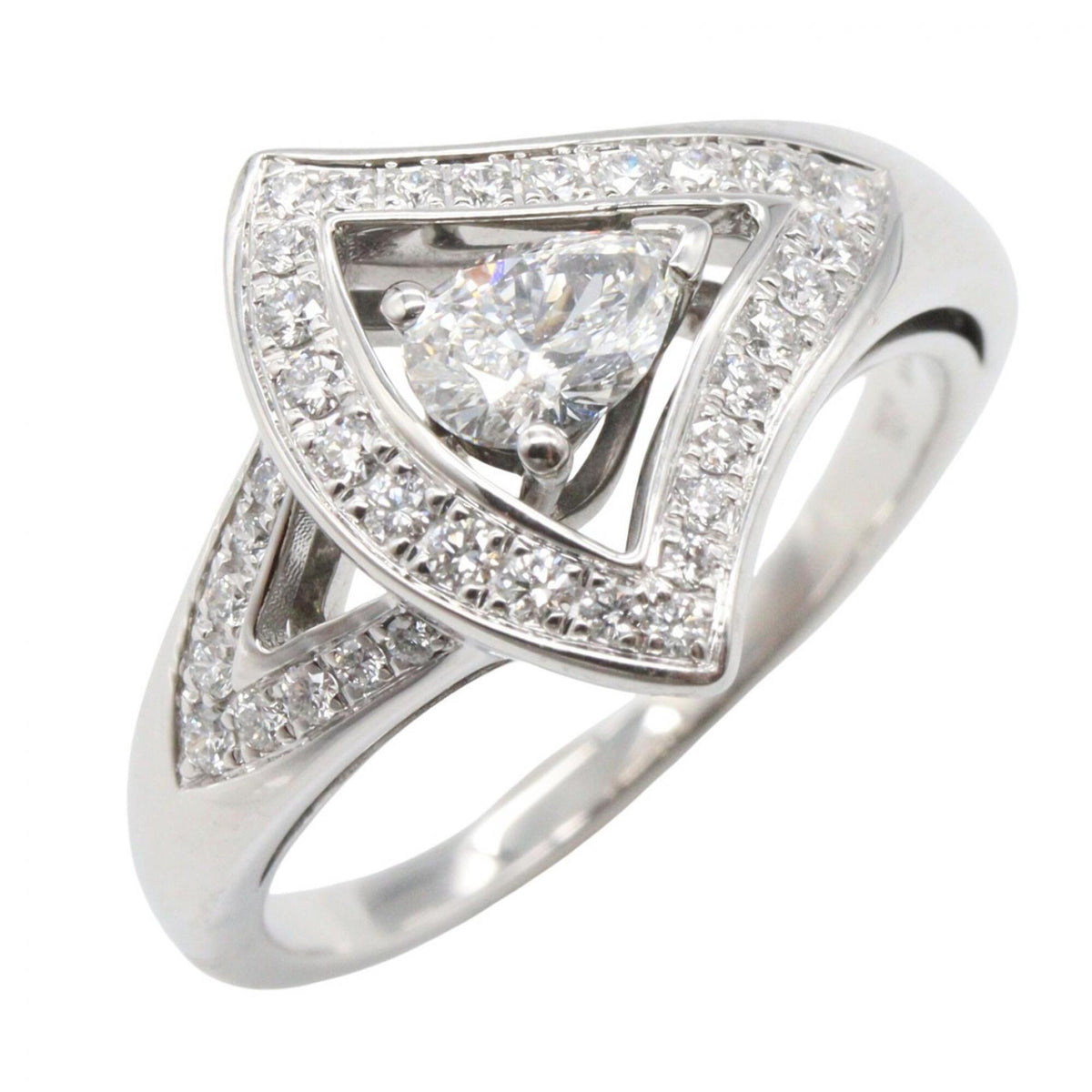 Bvlgari Clear White Gold White Gold (18K) Band Ring (Pre-Owned)