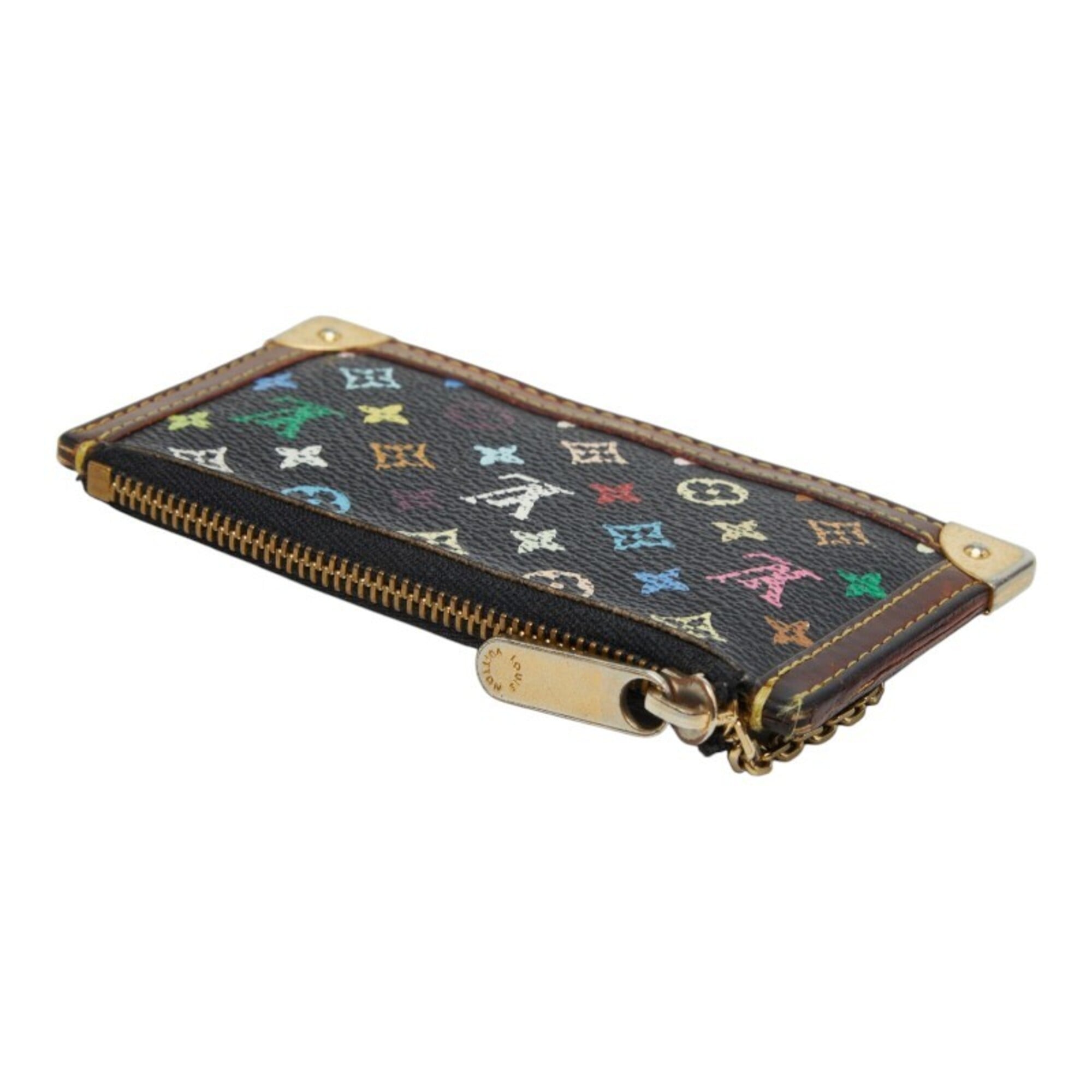 Louis Vuitton Black Multi-Color Pvc Leather Coin Purse/Coin Case (Pre-Owned)