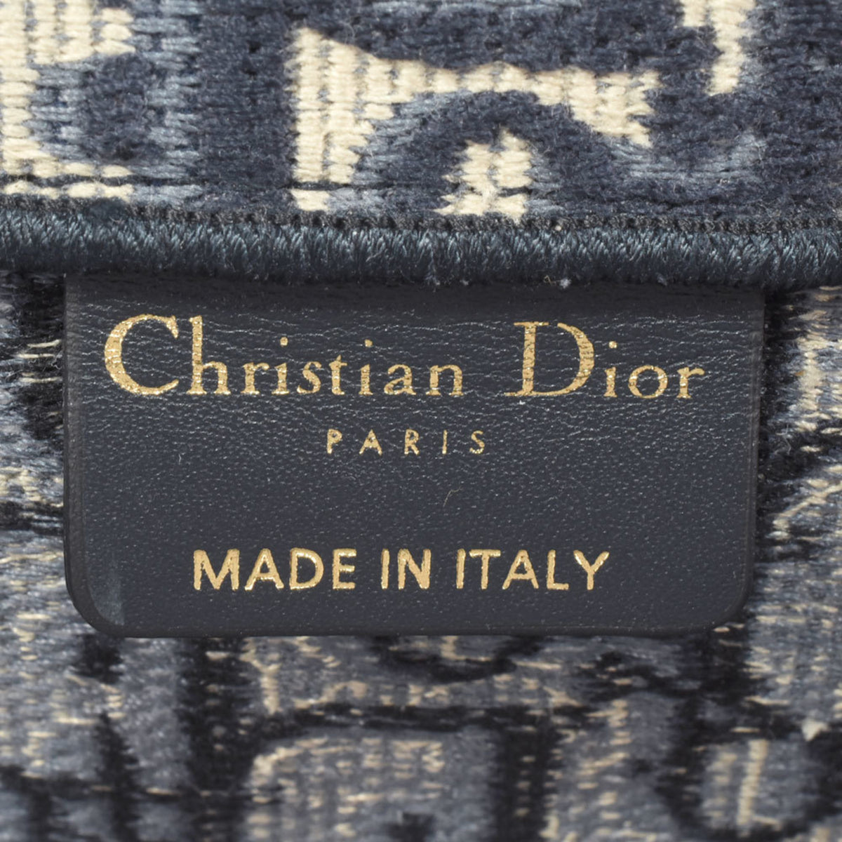 Christian Dior Navy Canvas Handbag Tote Bag (Pre-Owned)