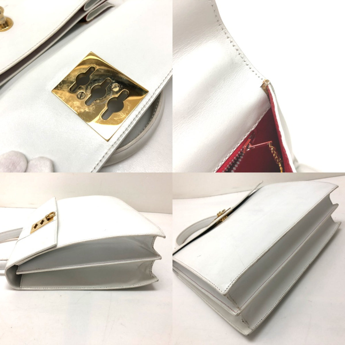 Celine White Leather Handbag (Pre-Owned)