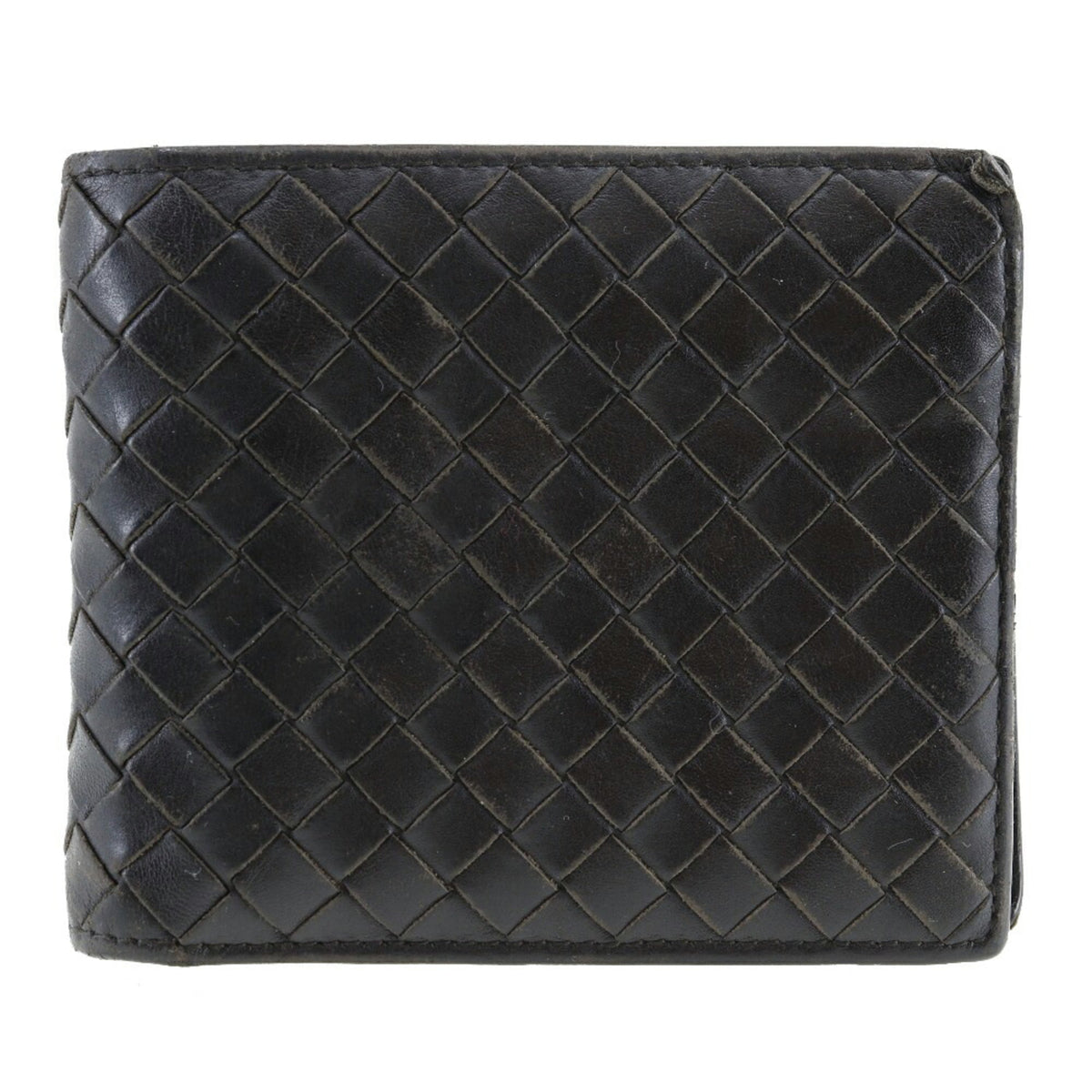 Bottega Veneta Intrecciato Dark Brown Leather Wallet (Bi-Fold) (Pre-Owned)