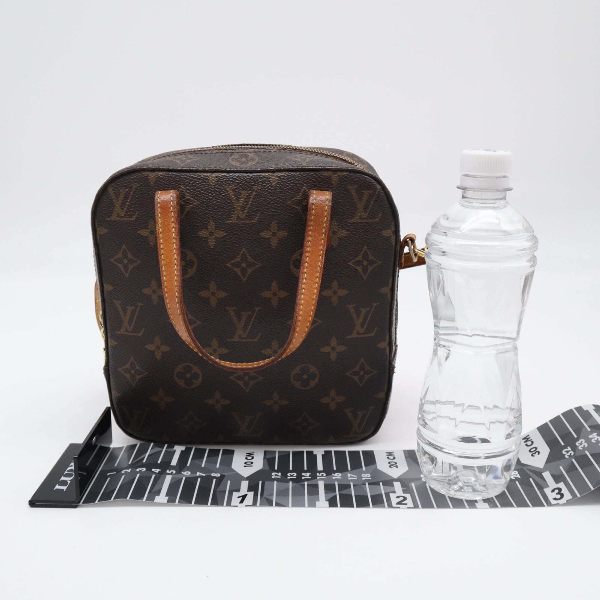Louis Vuitton Monogram Beige Brown Coated Canvas Leather Handbag (Pre-Owned)