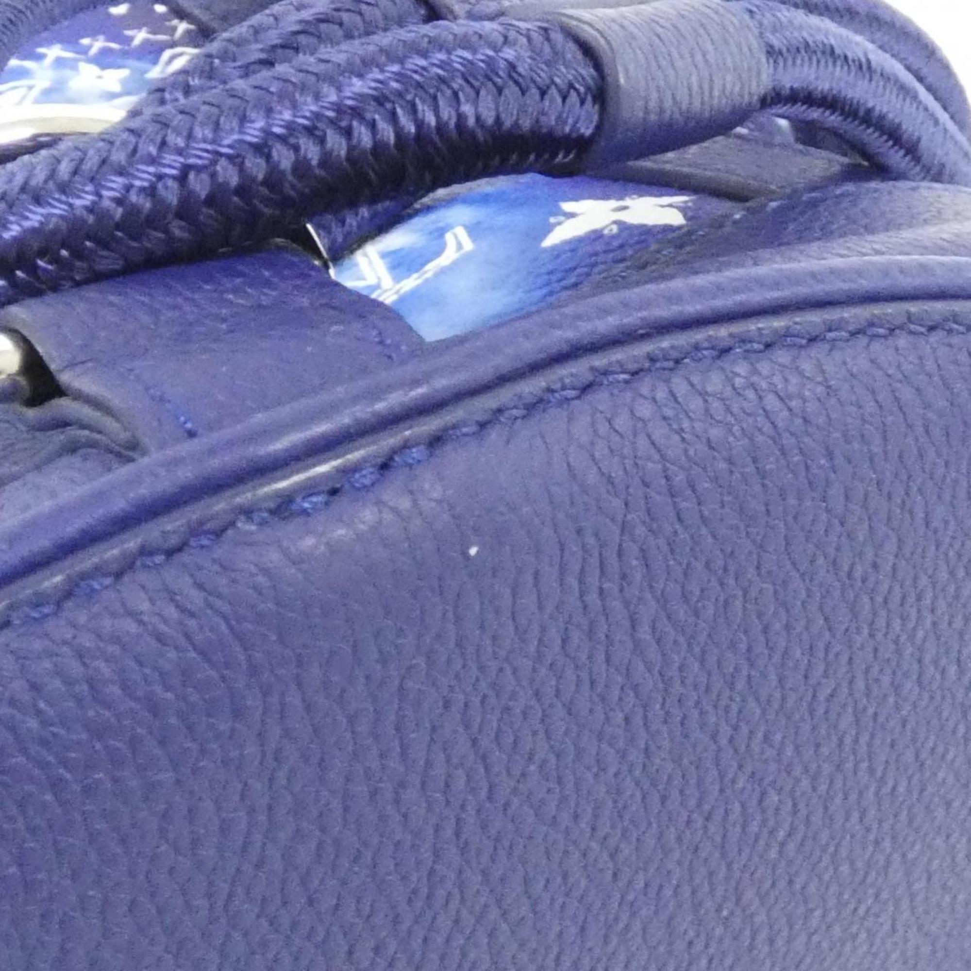 Louis Vuitton Blue Leather Shoulder Bag (Pre-Owned)