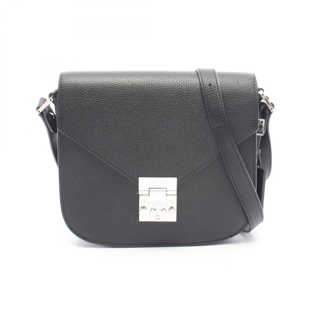 Mcm Black Leather Shoulder Bag (Pre-Owned)