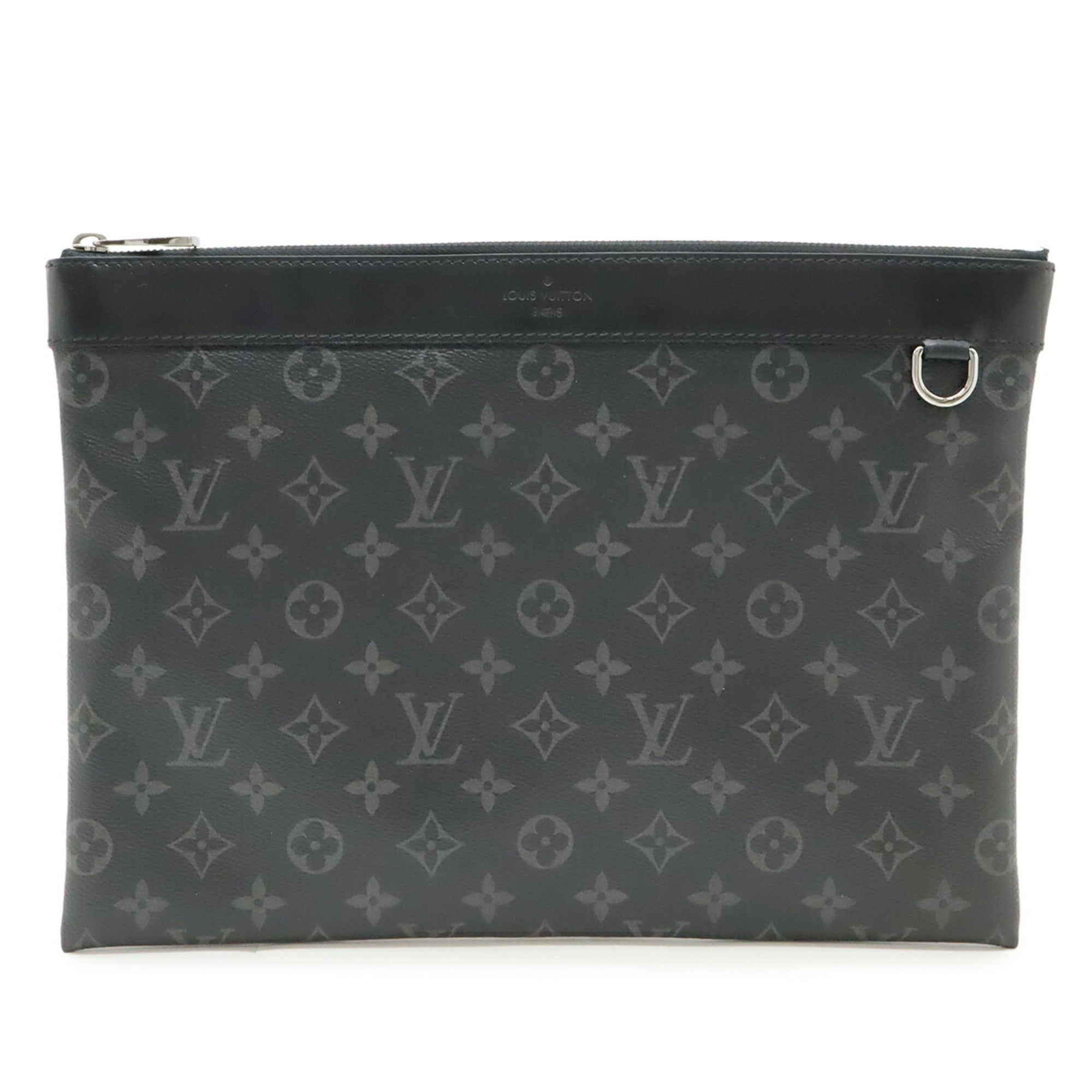 Louis Vuitton Monogram Eclipse Black Gray Monogram Eclipse Clutch Bag (Pre-Owned)