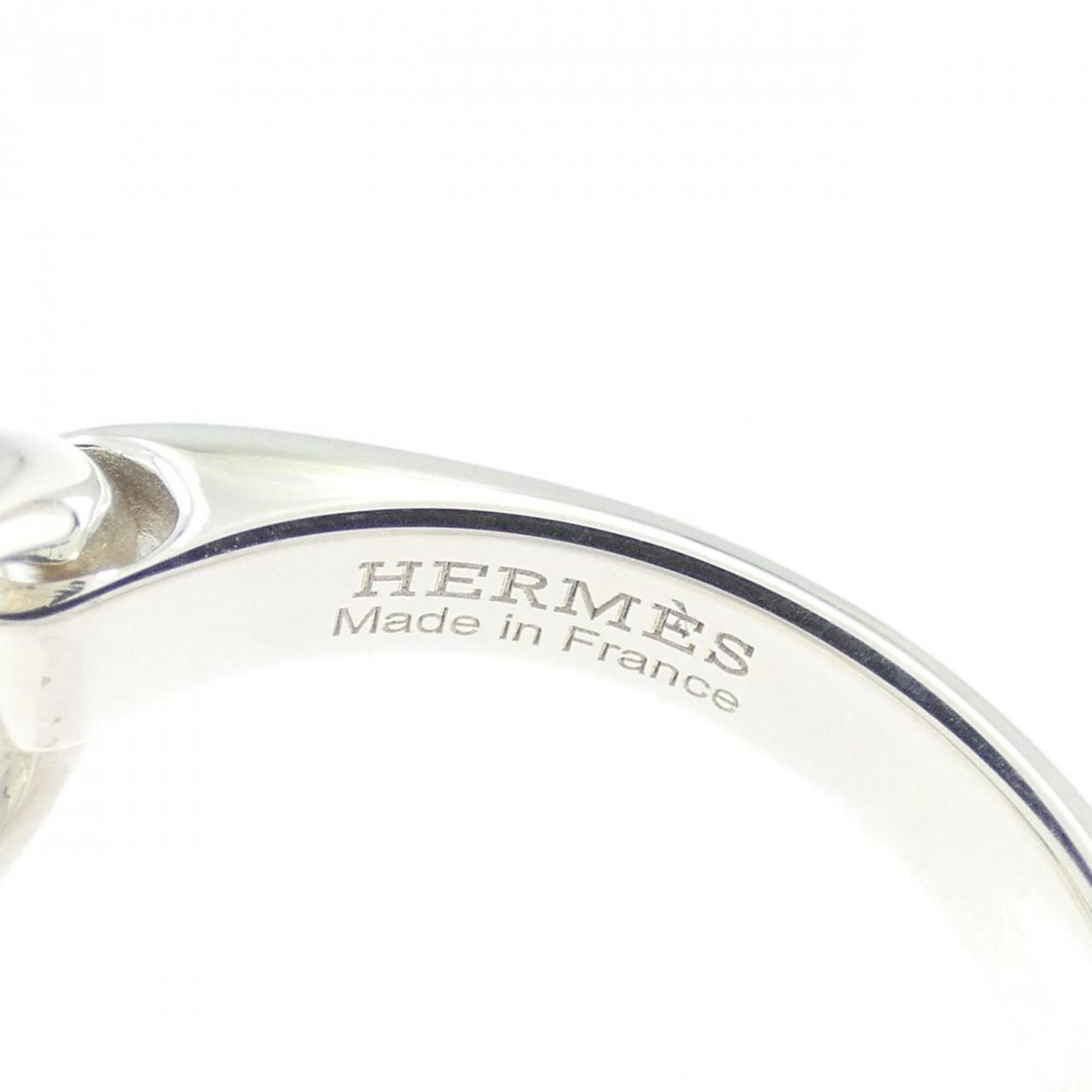 Hermes Silver Silver 925 Band Ring (Pre-Owned)