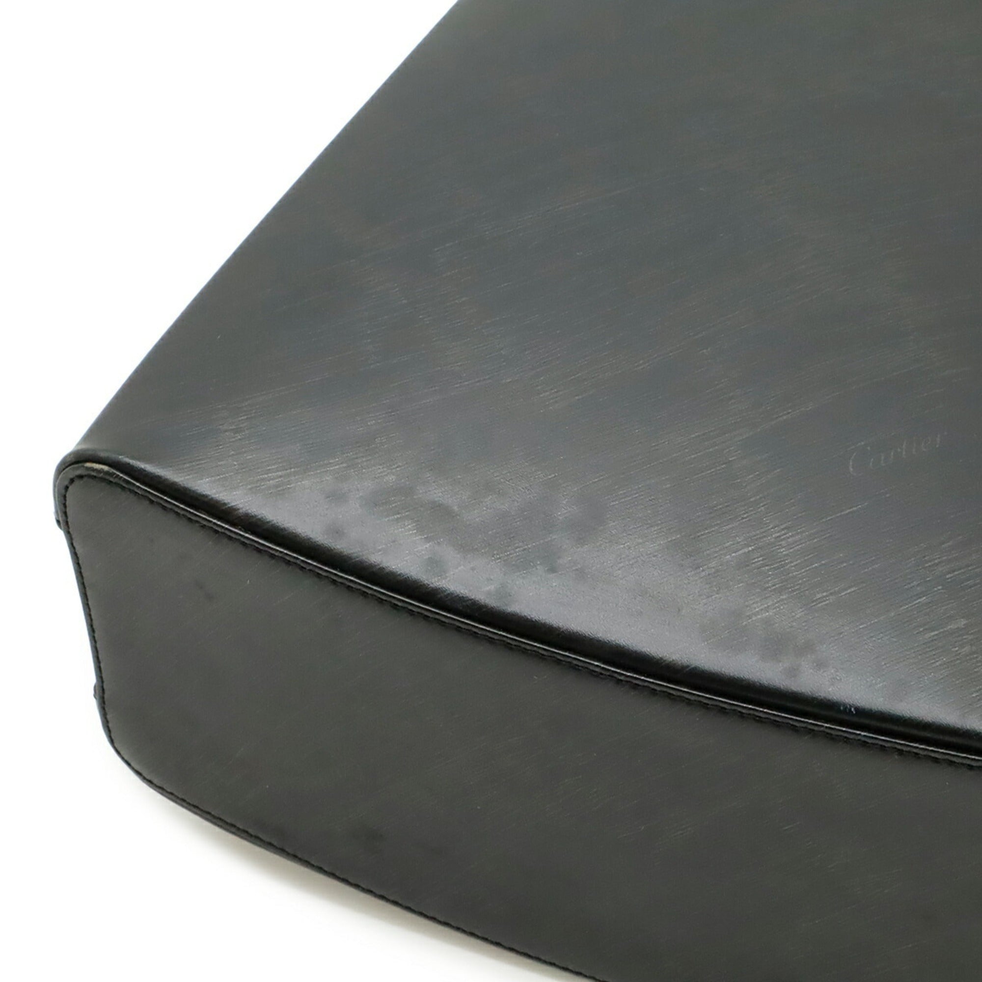 Cartier Black Urethane Leather Handbag (Pre-Owned)