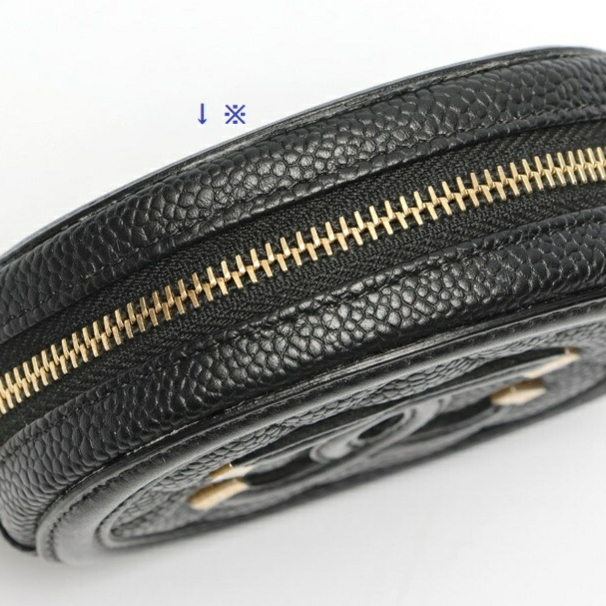 Chanel Black Grained Calfskin Coin Purse/Coin Case (Pre-Owned)