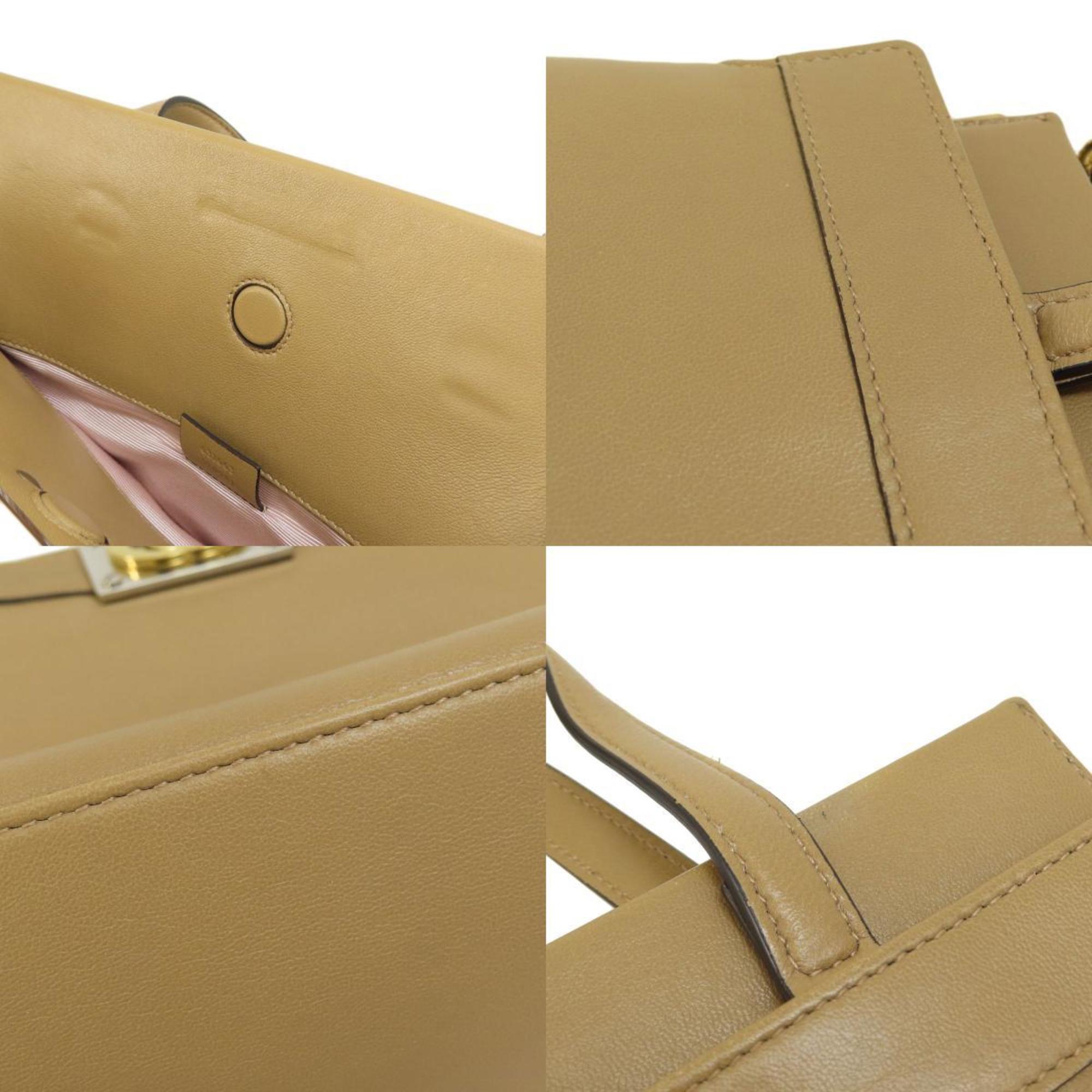 Gucci Beige Leather Handbag (Pre-Owned)