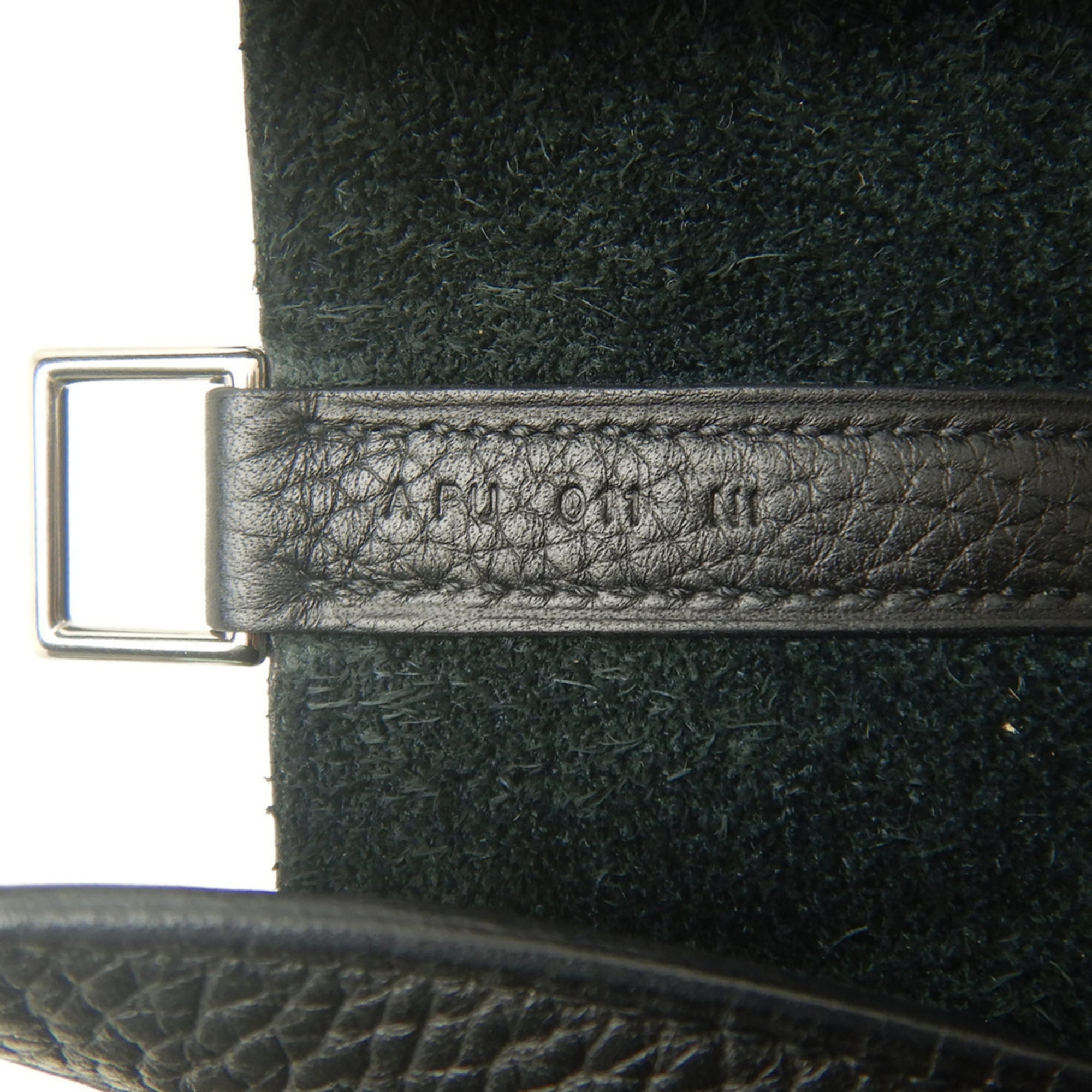 Hermes Picotin Noir Taurillon Clemence Leather Handbag (Pre-Owned)