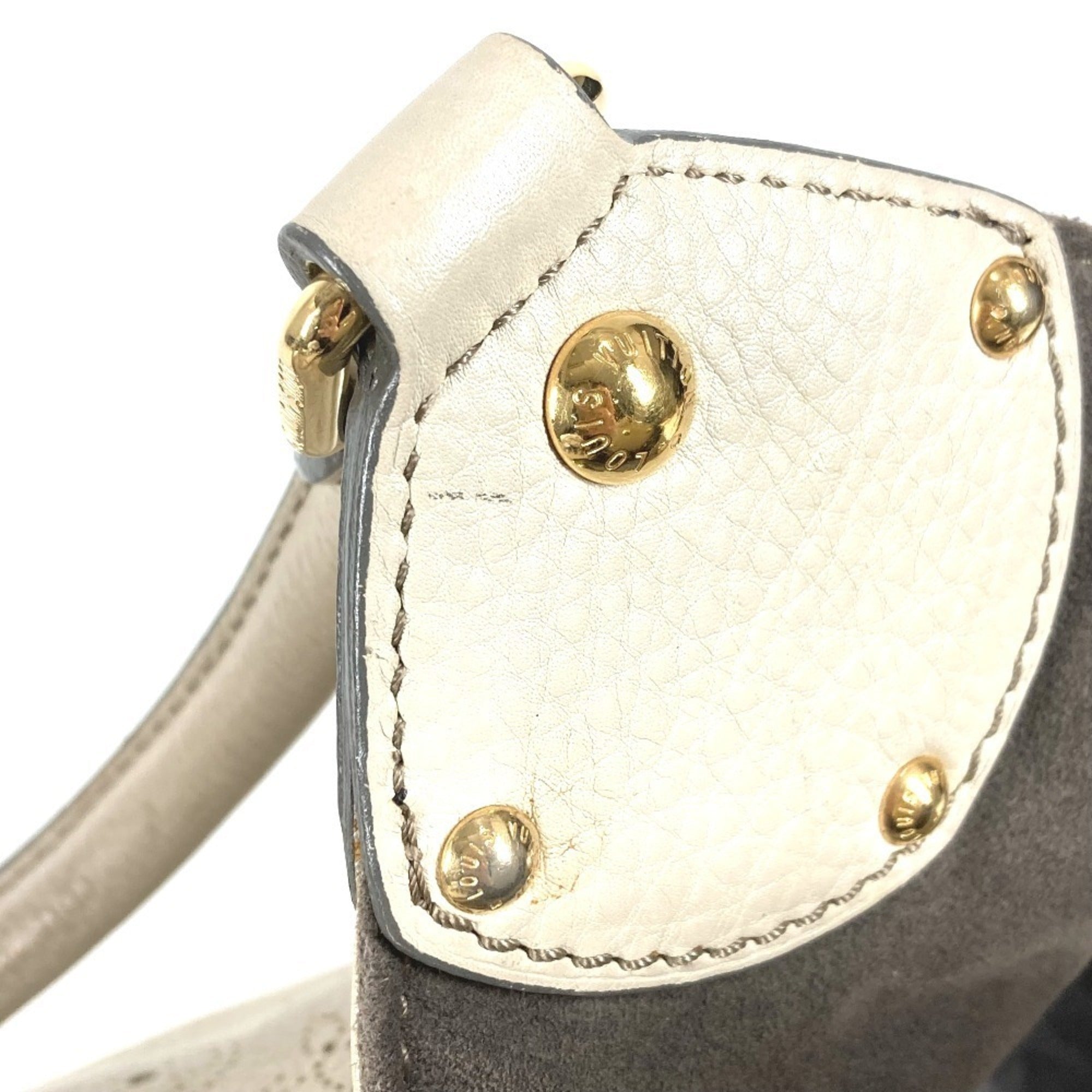 Louis Vuitton Mahina White Mahina Leather Handbag Shoulder Bag (Pre-Owned)