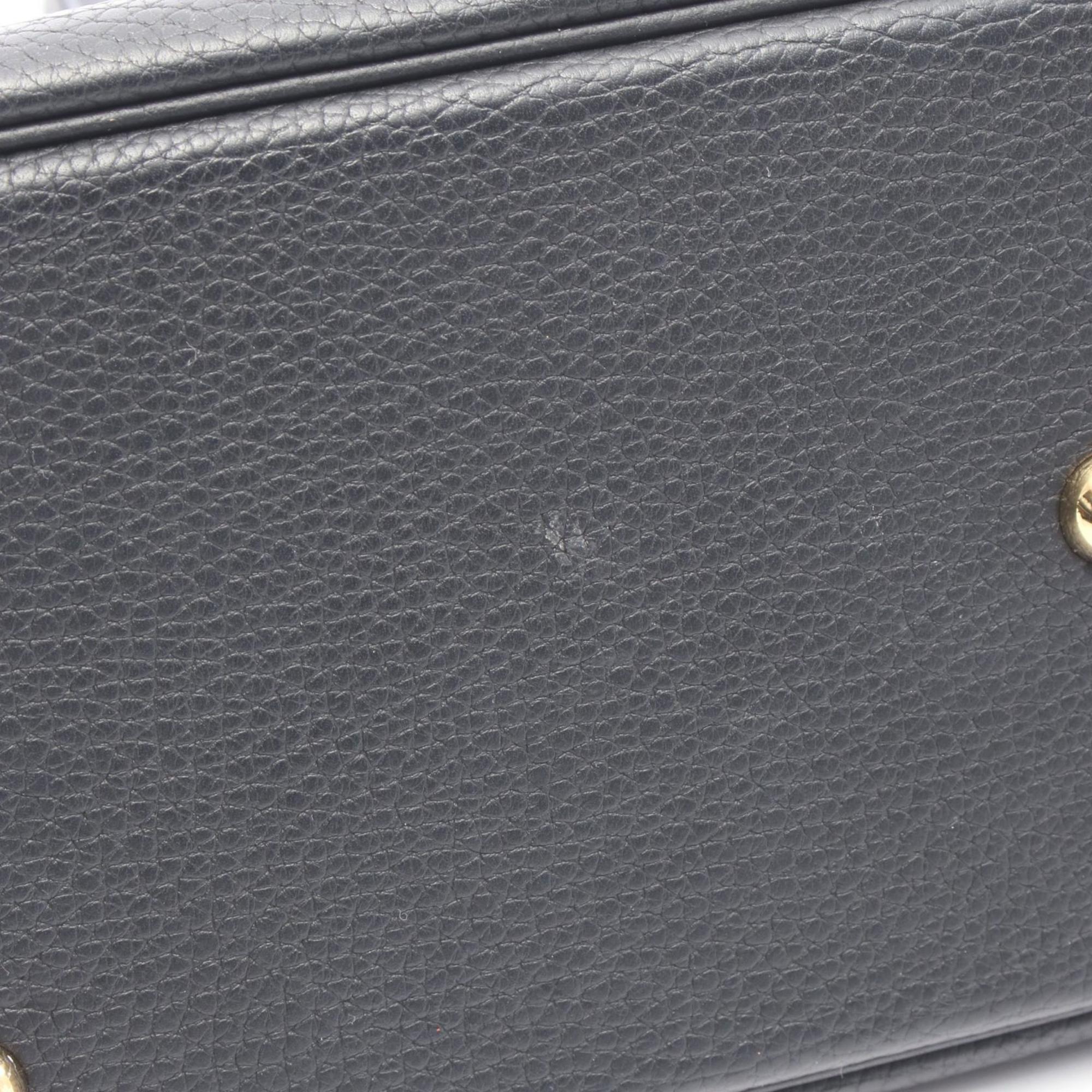 Hermes Black Taurillon Clemence Leather Handbag (Pre-Owned)
