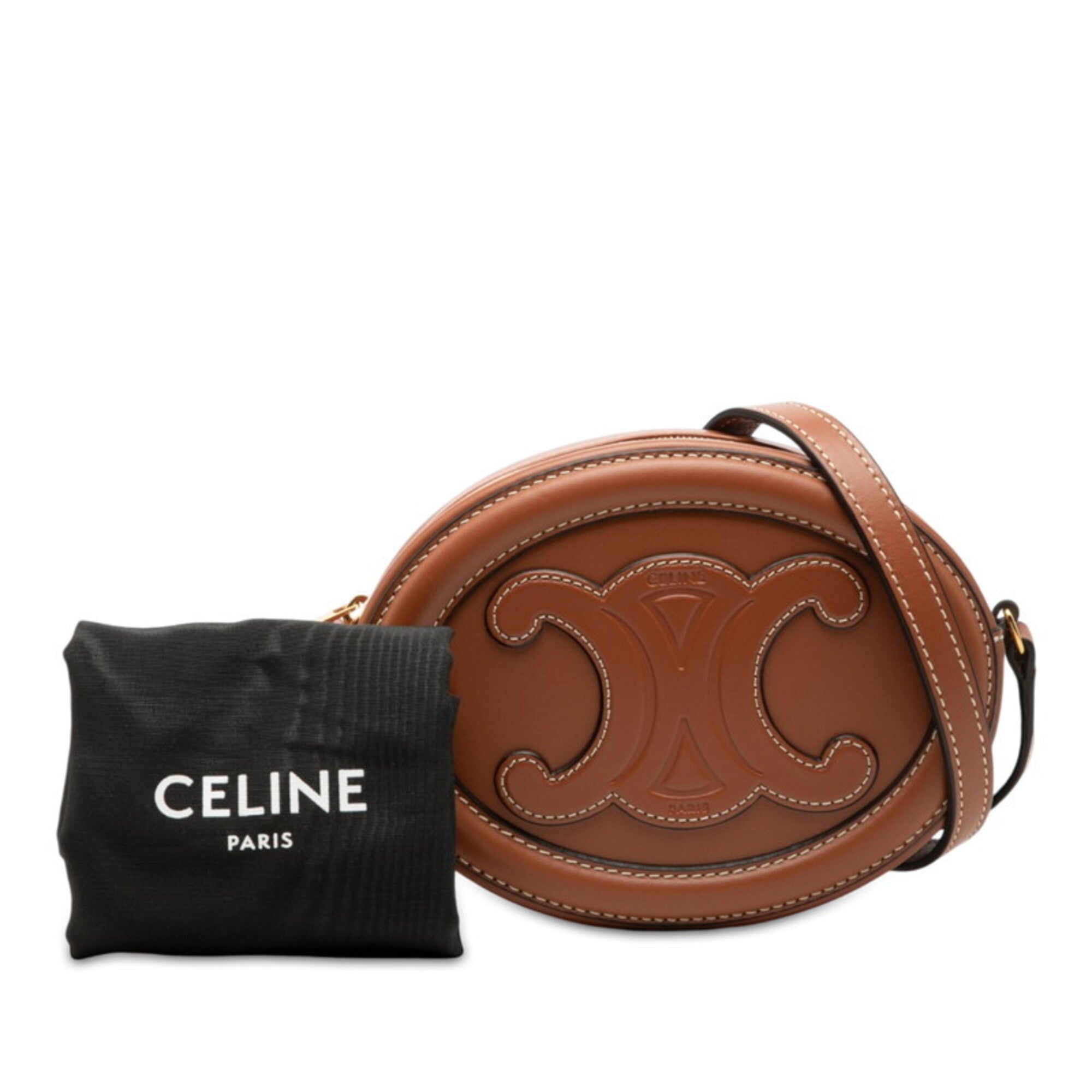 Celine Brown Leather Shoulder Bag (Pre-Owned)