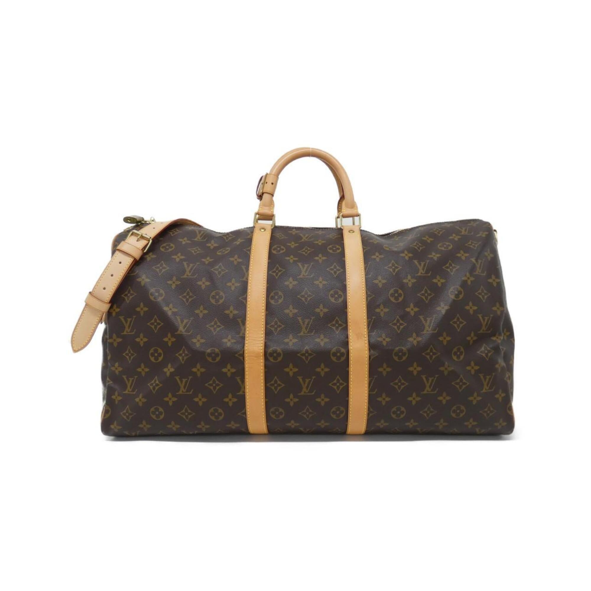 Louis Vuitton Marron Coated Canvas Boston Bag (Pre-Owned)