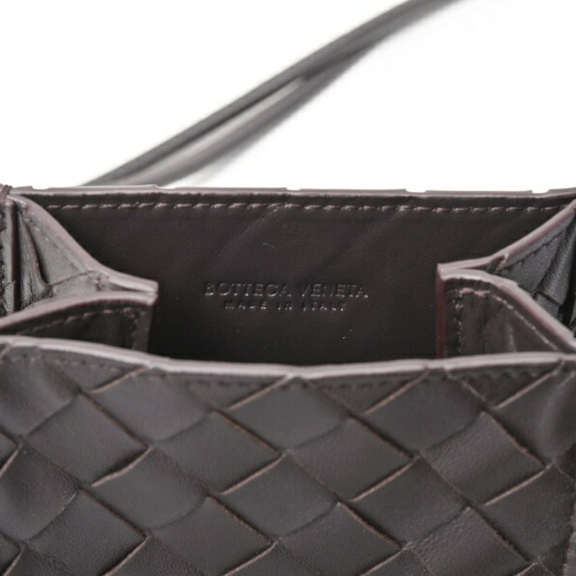 Bottega Veneta Dark Brown Intrecciato Shoulder Bag (Pre-Owned)