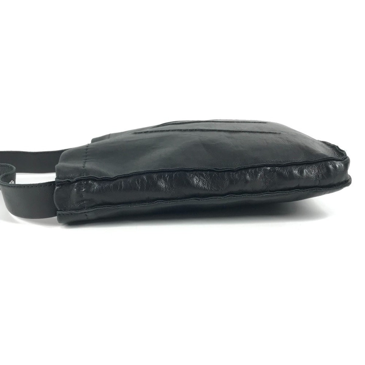 Hermes Toudou Black Leather Pochette Shoulder Bag (Pre-Owned)