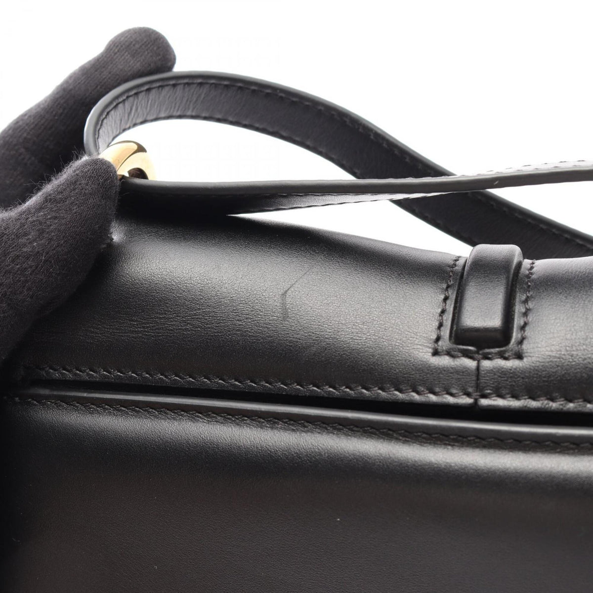 Fendi Black Leather Handbag Shoulder Bag (Pre-Owned)