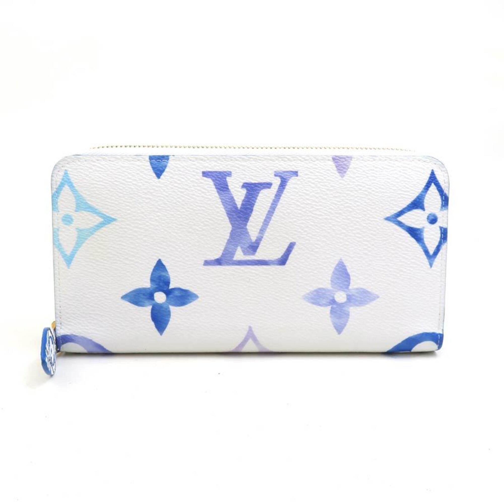 Louis Vuitton Blue White Long Wallet (Bi-Fold) (Pre-Owned)