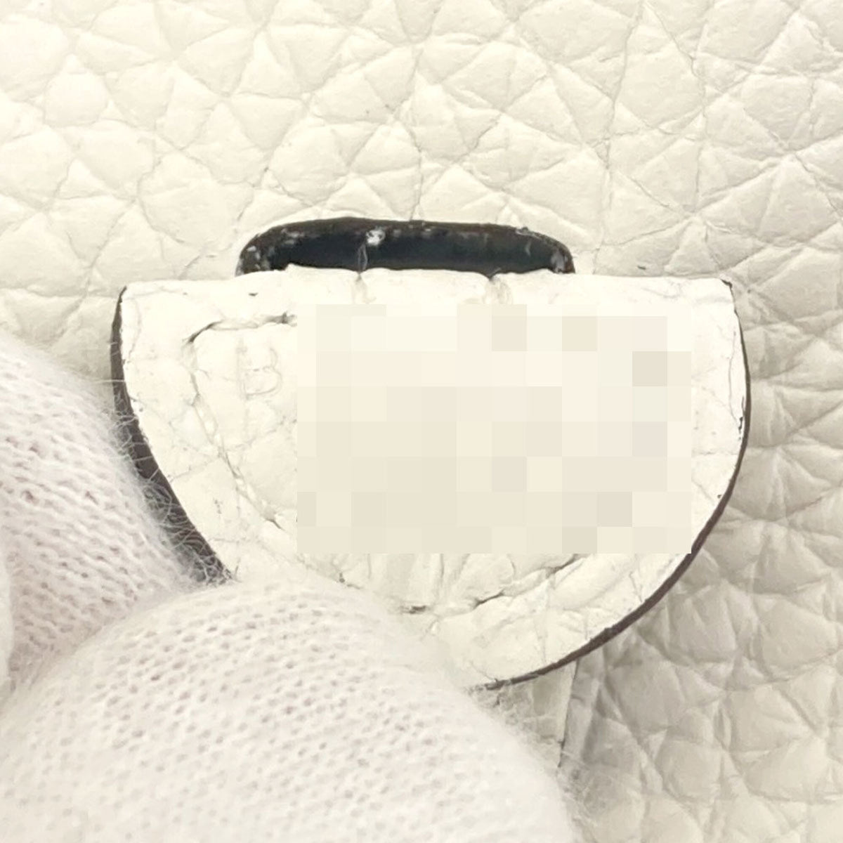Hermes White Leather Shoulder Bag (Pre-Owned)