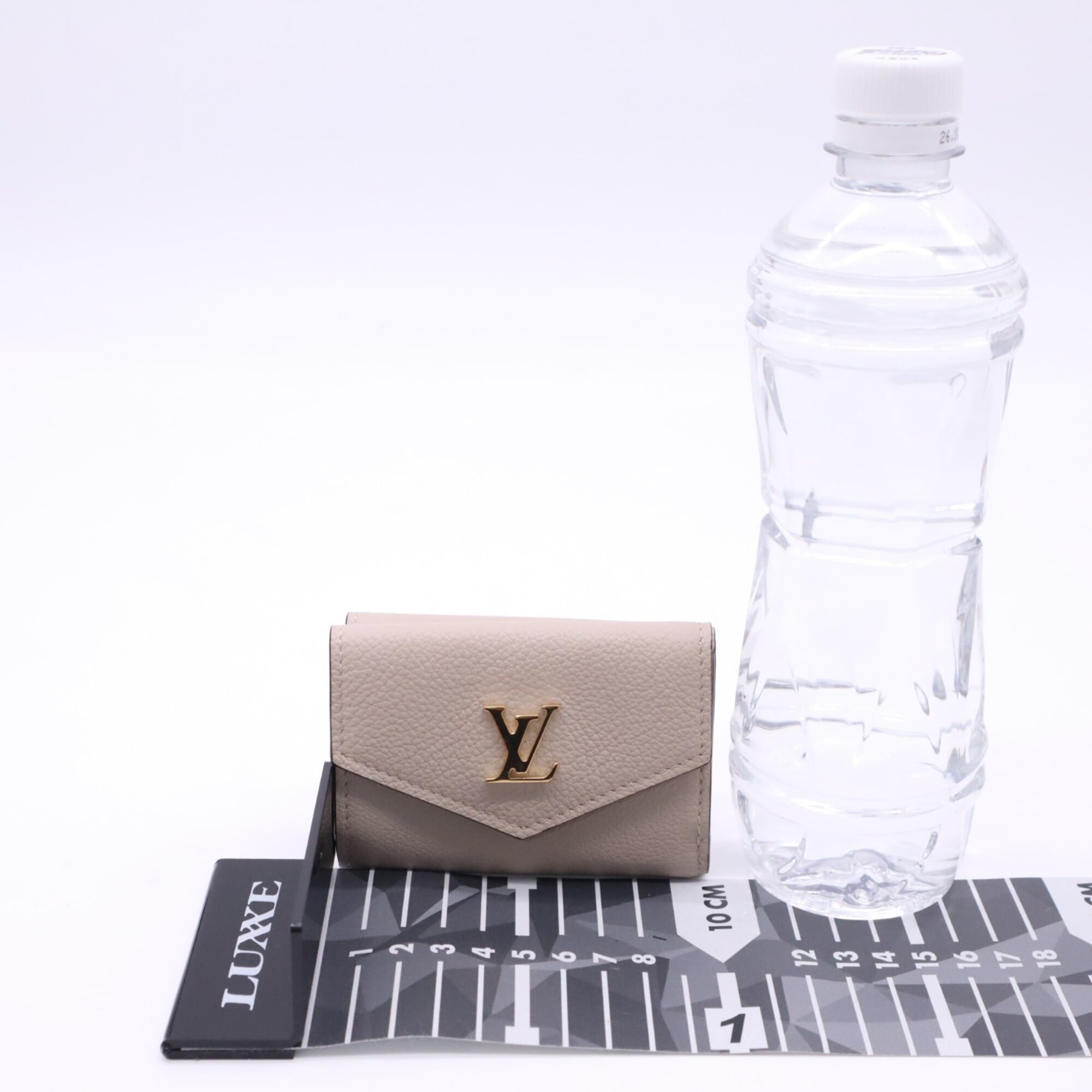 Louis Vuitton Taurillon Beige Leather Wallet (Tri-Fold) (Pre-Owned)
