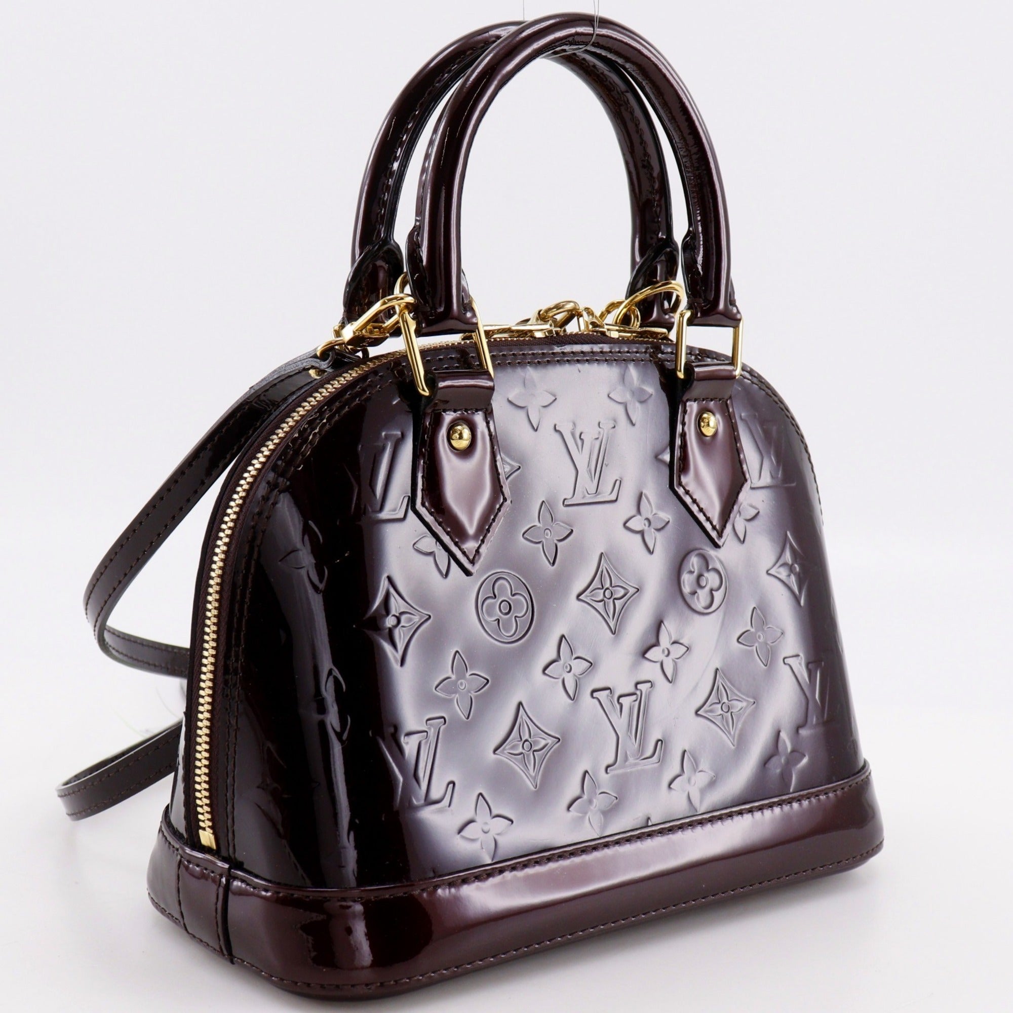 Louis Vuitton Amarante Red Color Monogram Vernis Handbag (Pre-Owned)