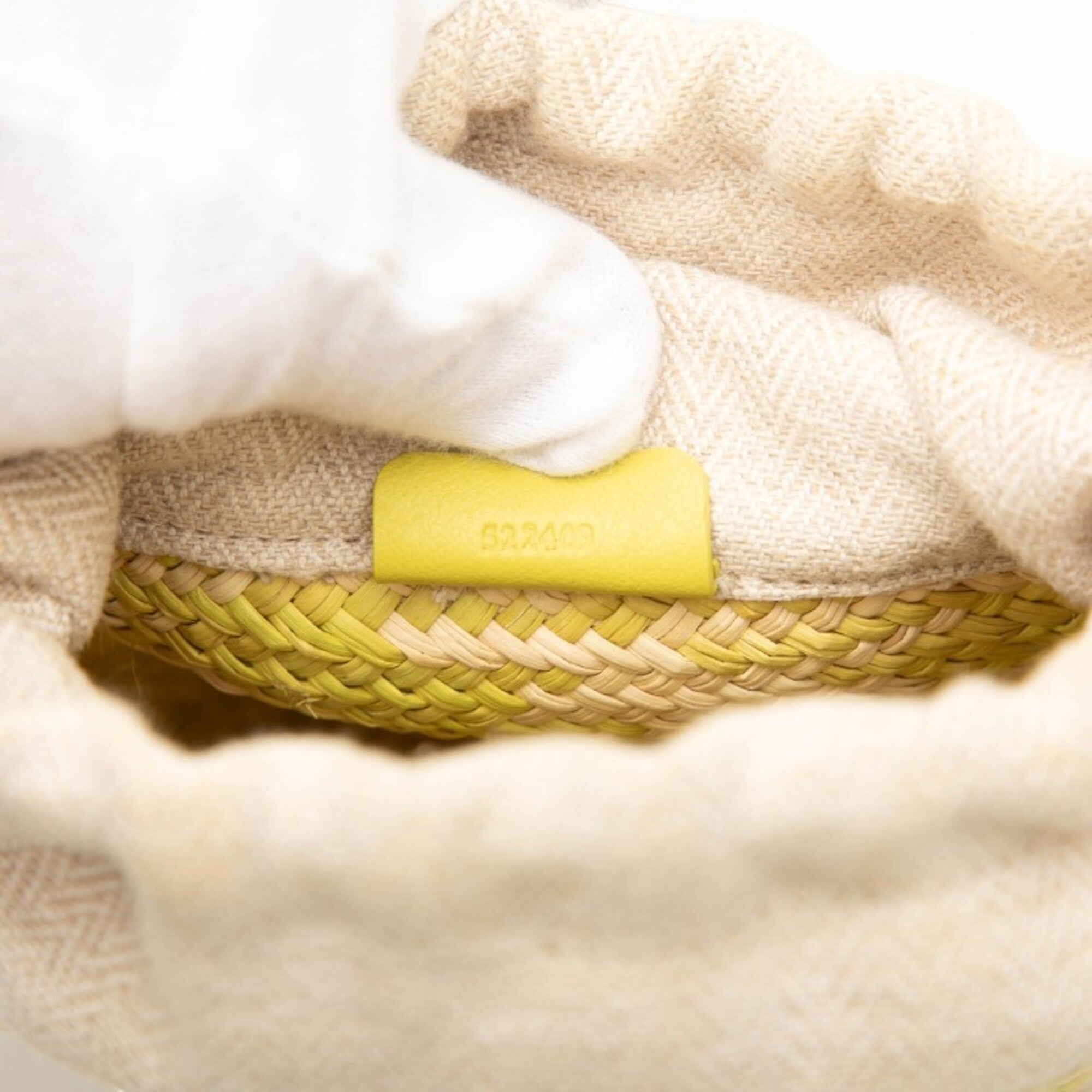 Loewe Green Raffia Leather Shoulder Bag (Pre-Owned)
