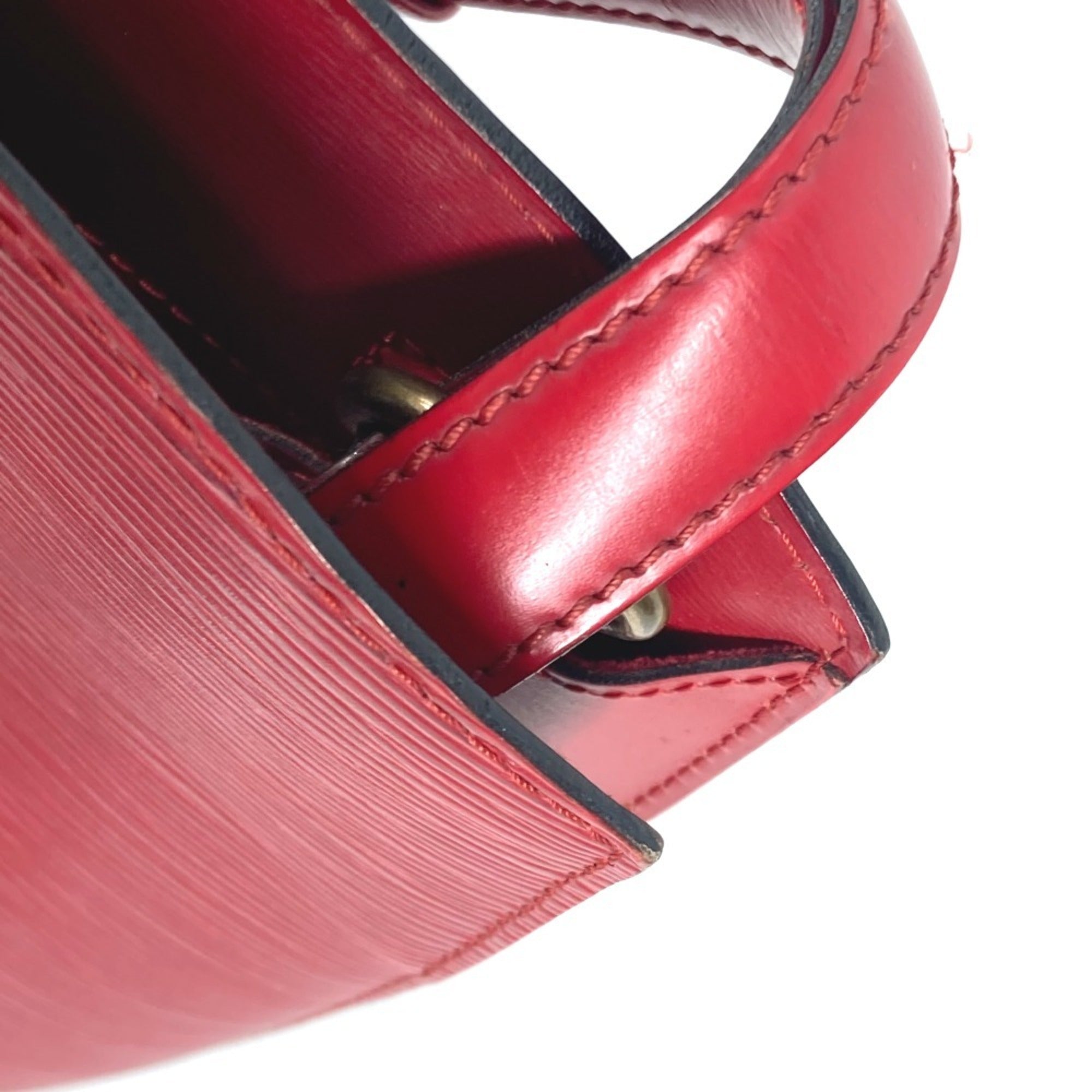 Louis Vuitton Castilian Red Red Color Epi Leather Shoulder Bag (Pre-Owned)