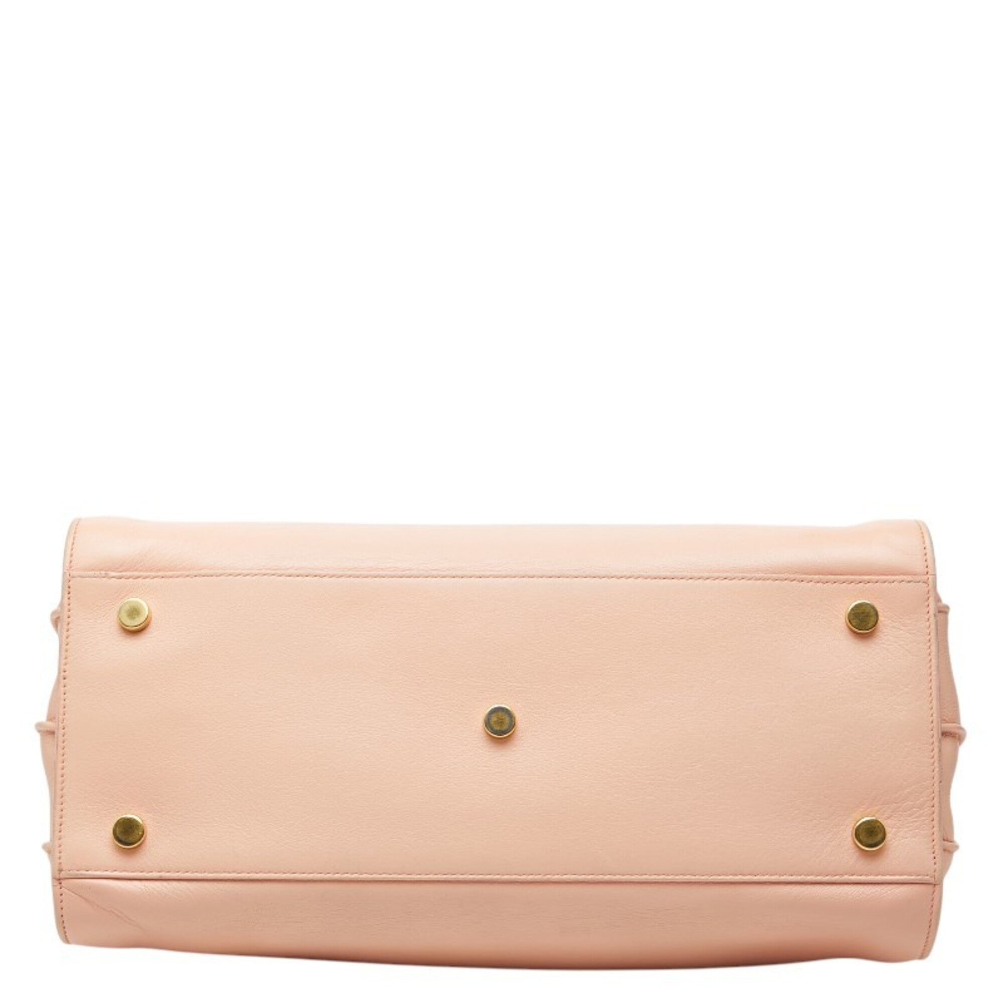 Saint Laurent Pink Leather Handbag Shoulder Bag (Pre-Owned)